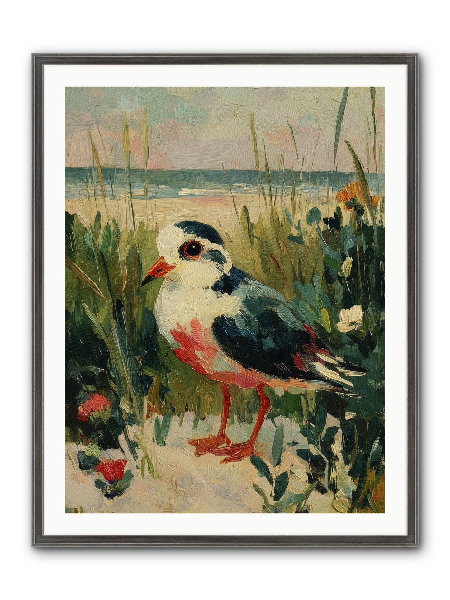 Peaceful Wandering Framed Print - Slimwoods Black/Silver 30x40