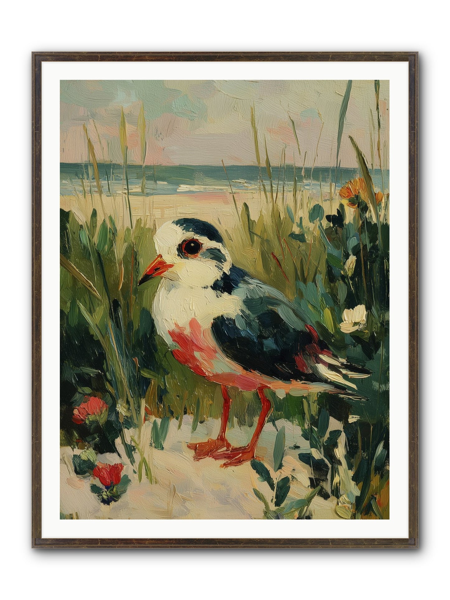 Peaceful Wandering Framed Print - Slimwoods Black/Gold 36x48