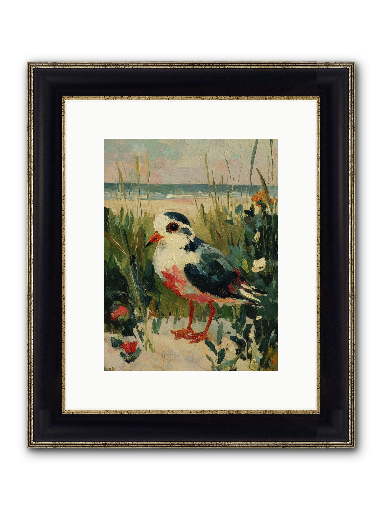 Peaceful Wandering Framed Print - Black & Gold 9x12