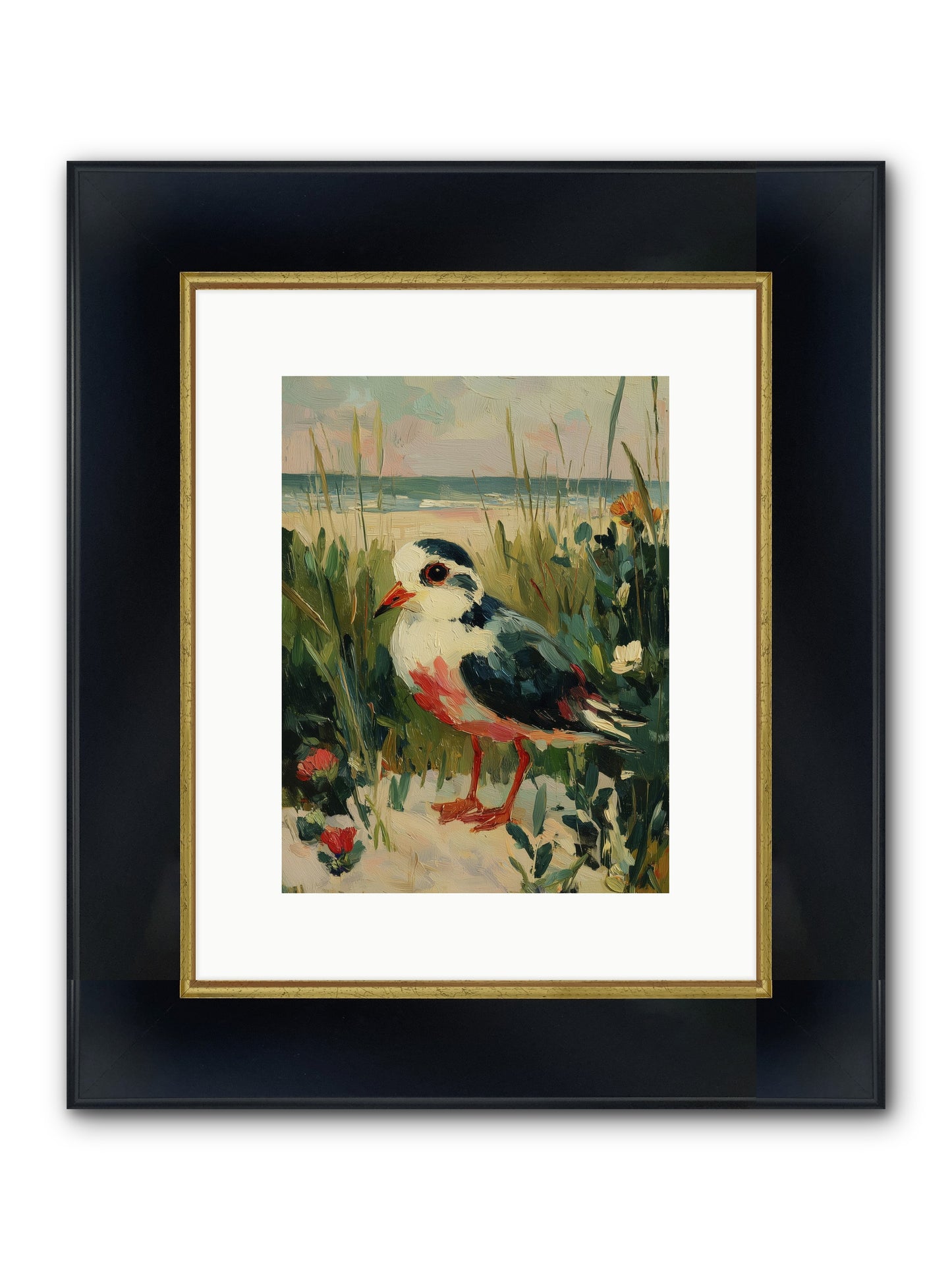 Peaceful Wandering Framed Print - Wide Black w/Gold 9x12