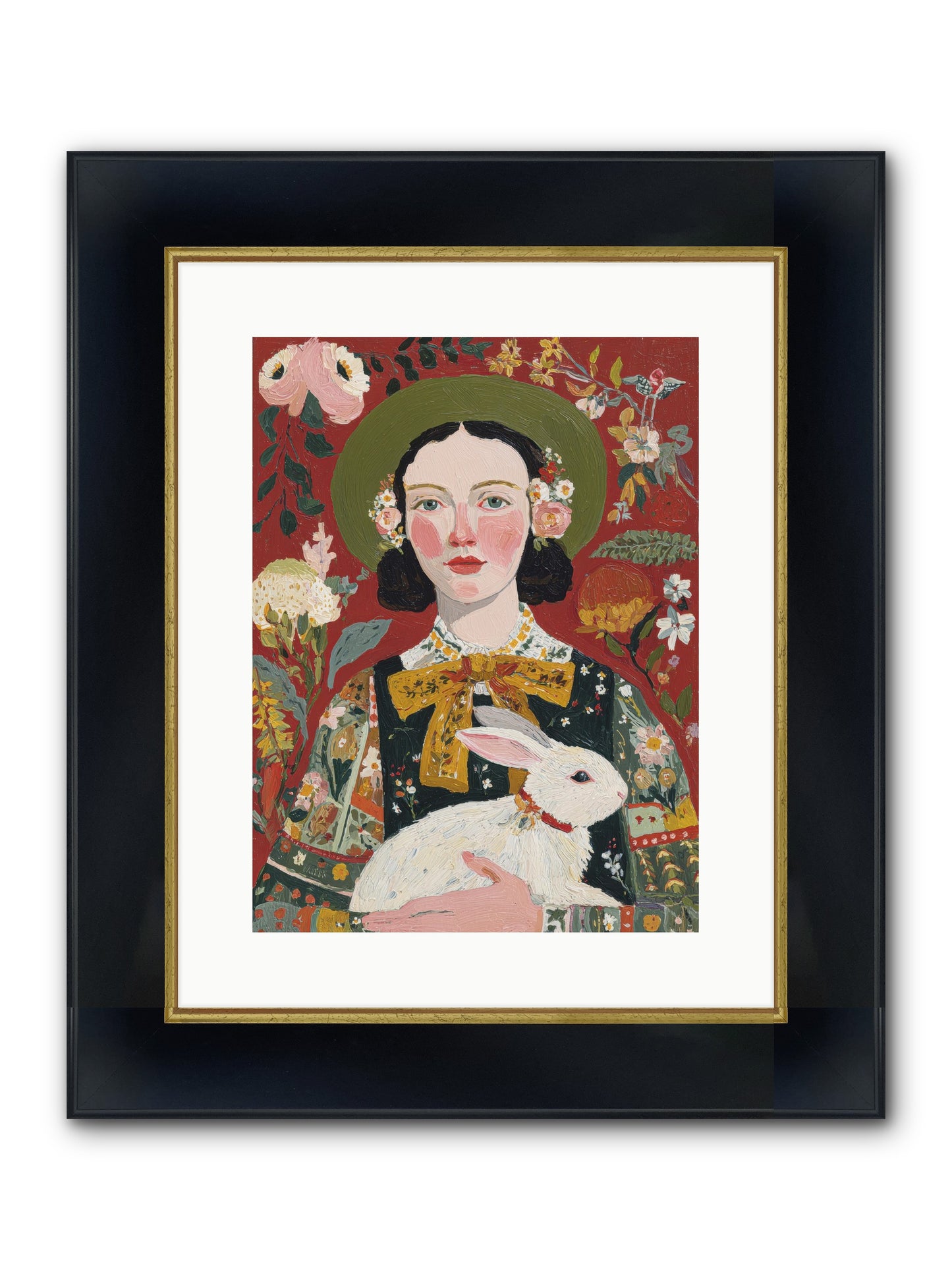 Pear Blossom Press Framed Print - Wide Black w/Gold 12x16