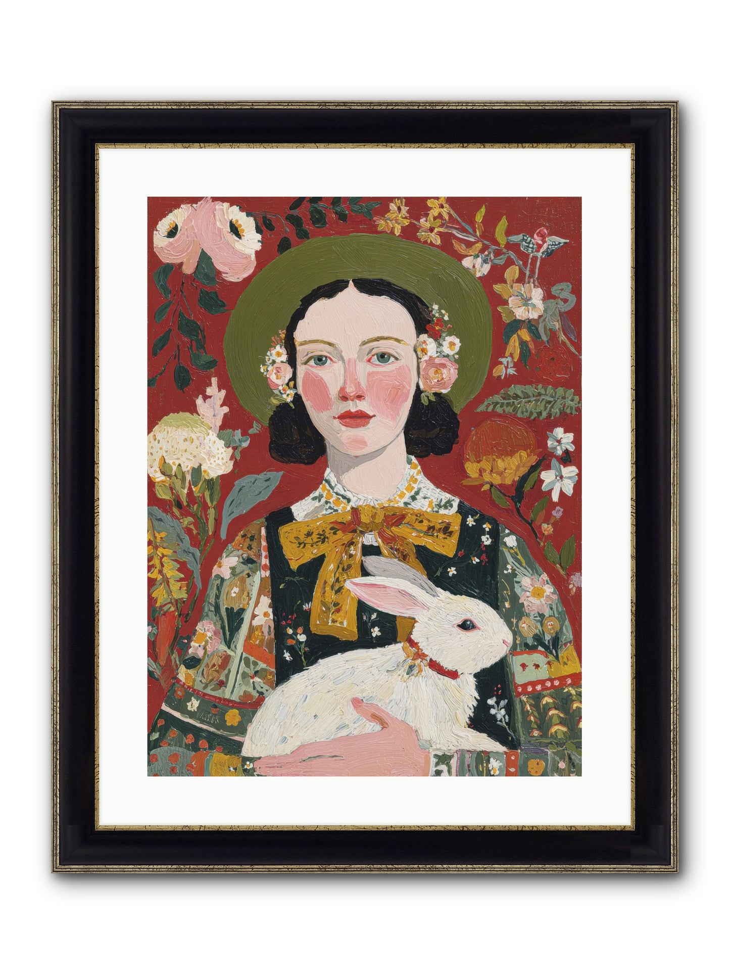 Pear Blossom Press Framed Print - Black & Gold 18x24