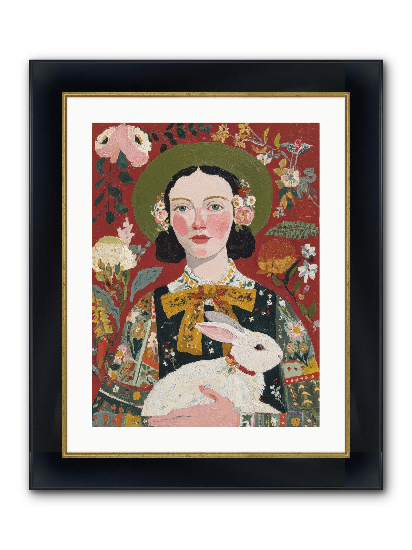 Pear Blossom Press Framed Print - Wide Black w/Gold 18x24