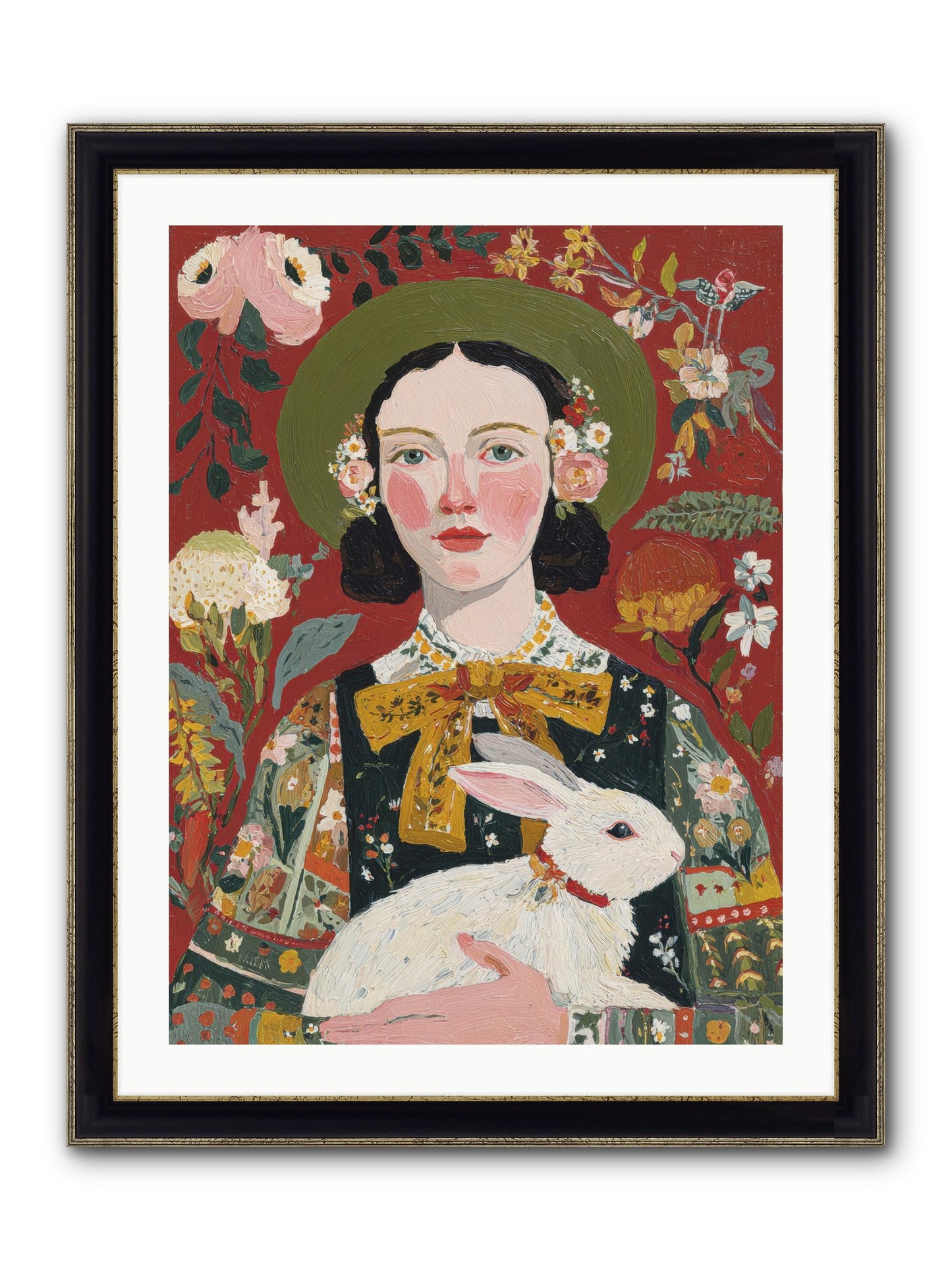Pear Blossom Press Framed Print - Black & Gold 24x32