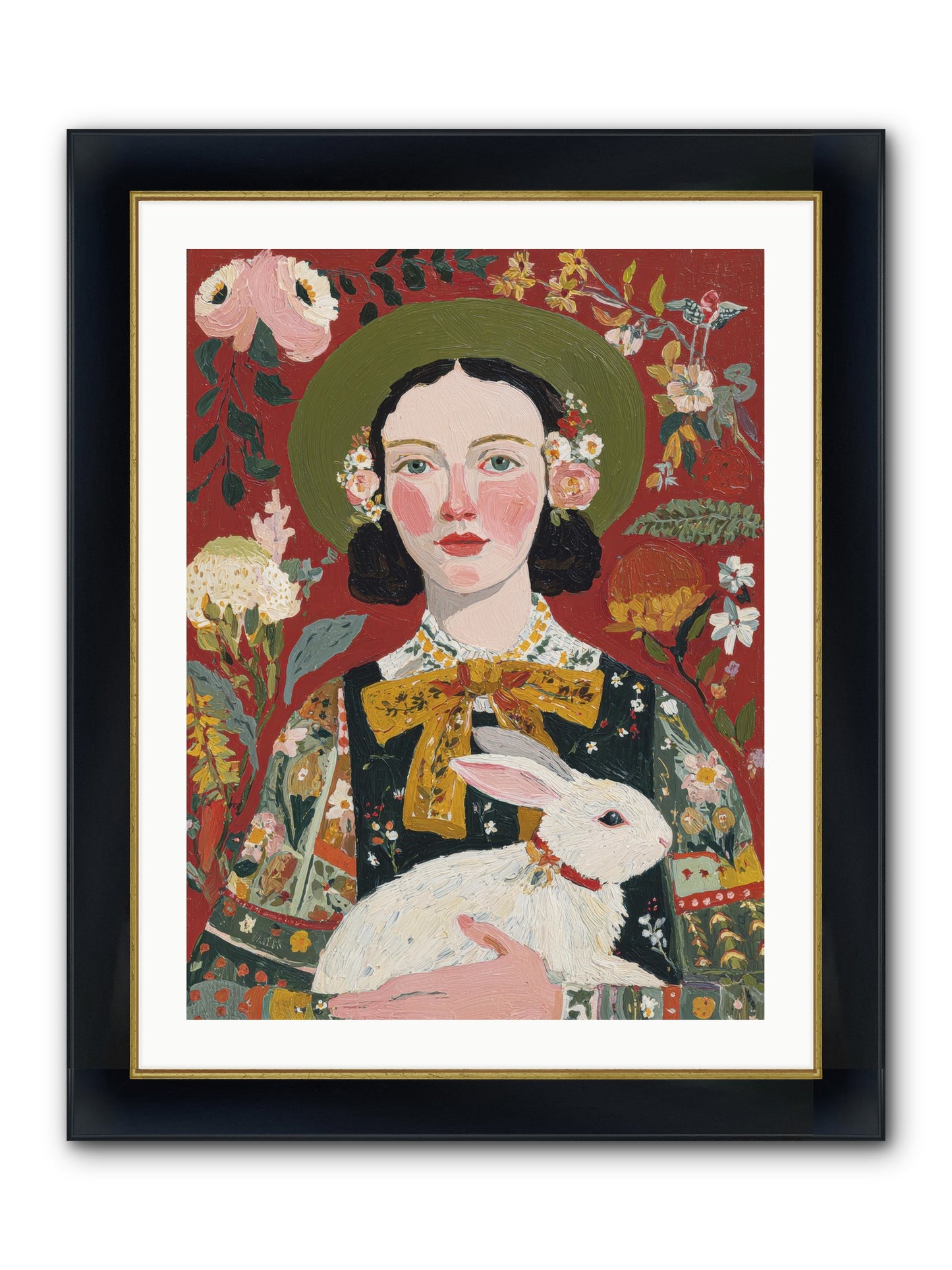 Pear Blossom Press Framed Print - Wide Black w/Gold 24x32