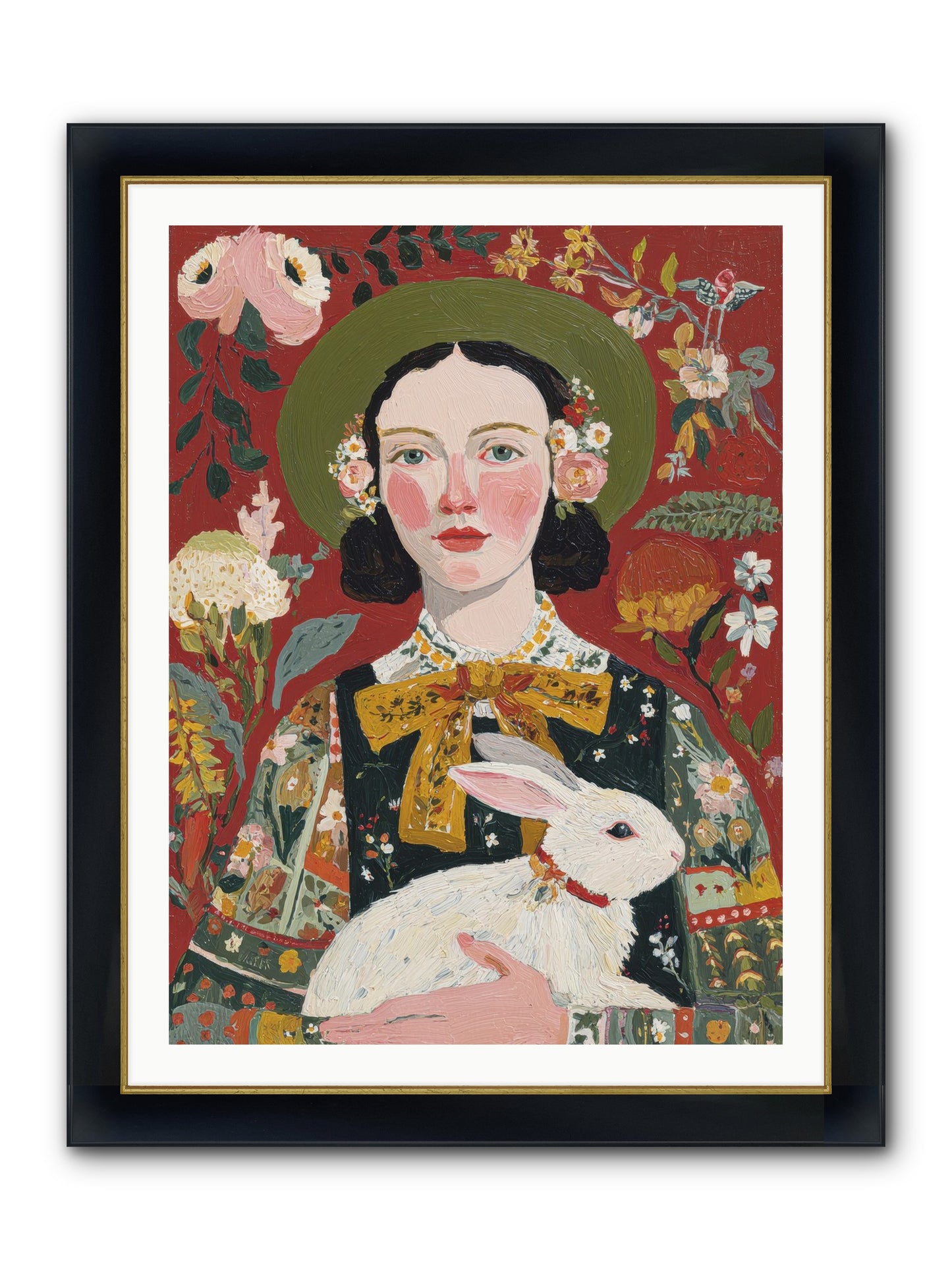 Pear Blossom Press Framed Print - Wide Black w/Gold 30x40