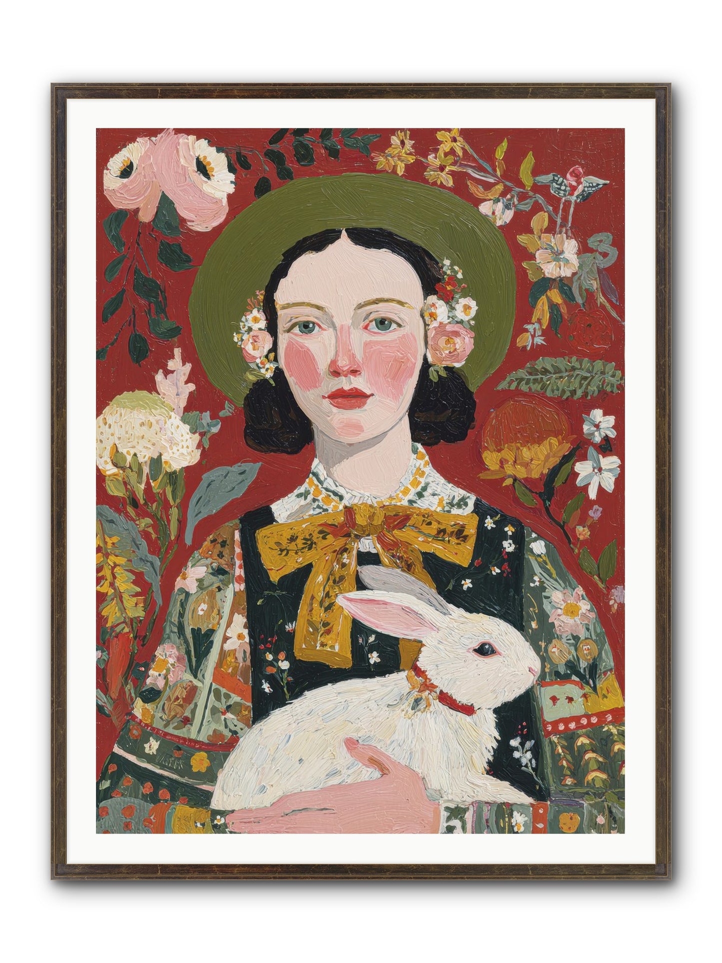 Pear Blossom Press Framed Print - Slimwoods Black/Gold 36x48