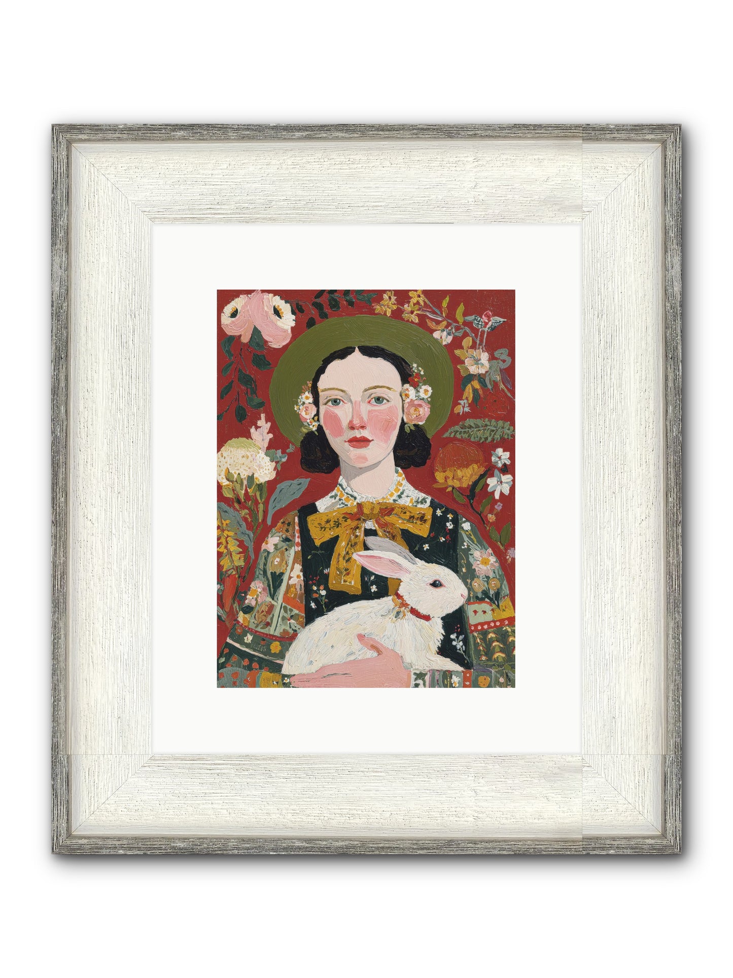 Pear Blossom Press Framed Print - Driftwood White 9x12