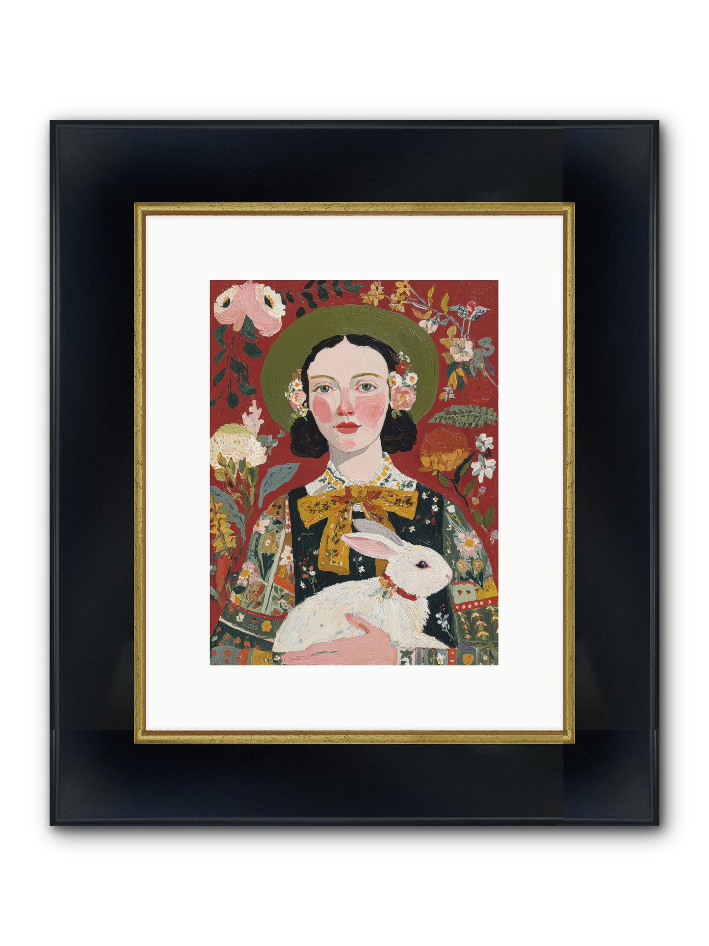 Pear Blossom Press Framed Print - Wide Black w/Gold 9x12