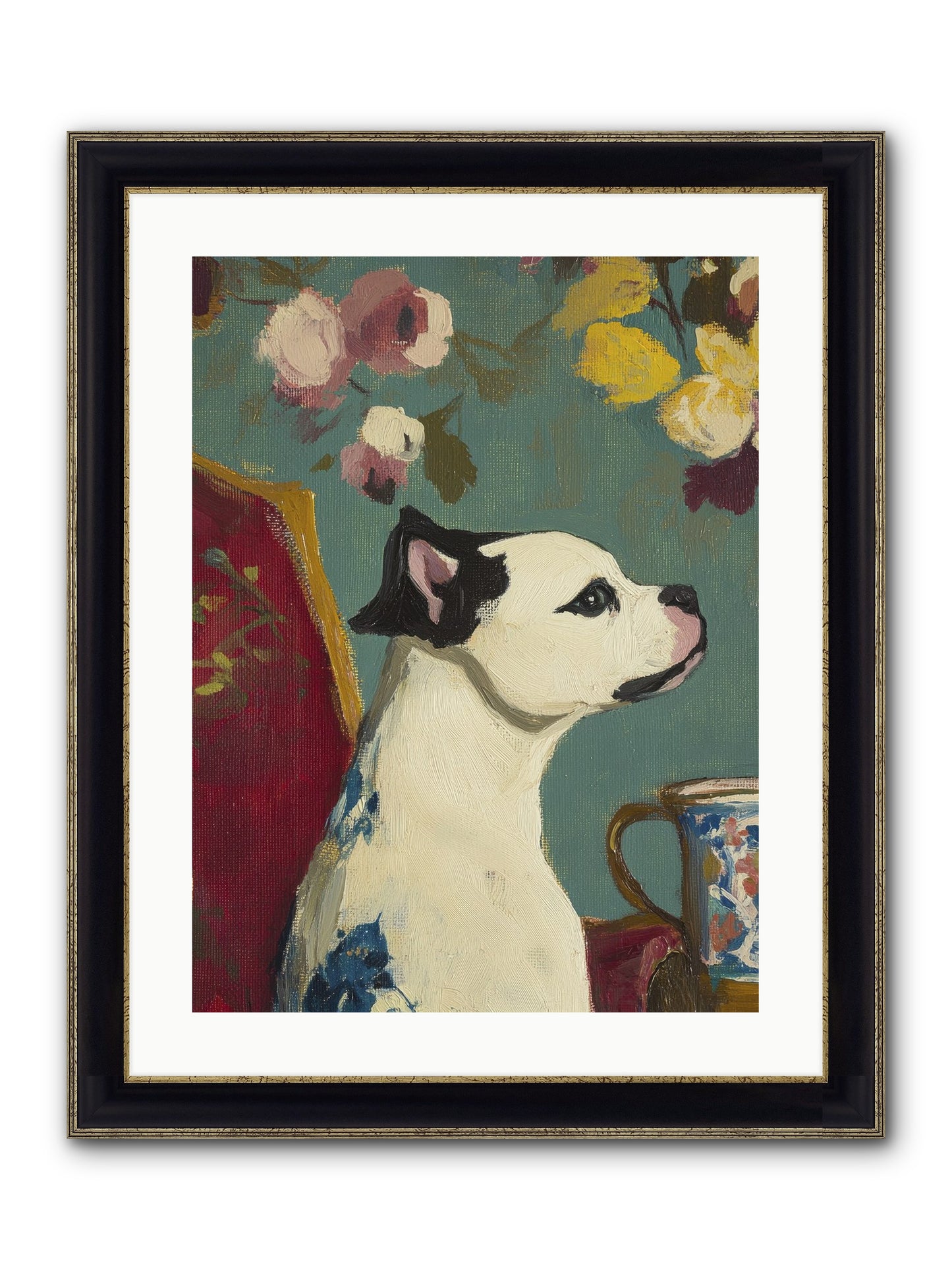 Pearl Framed Print - Black & Gold 18x24