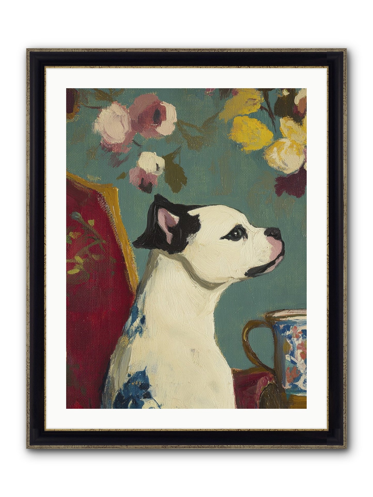 Pearl Framed Print - Black & Gold 24x32