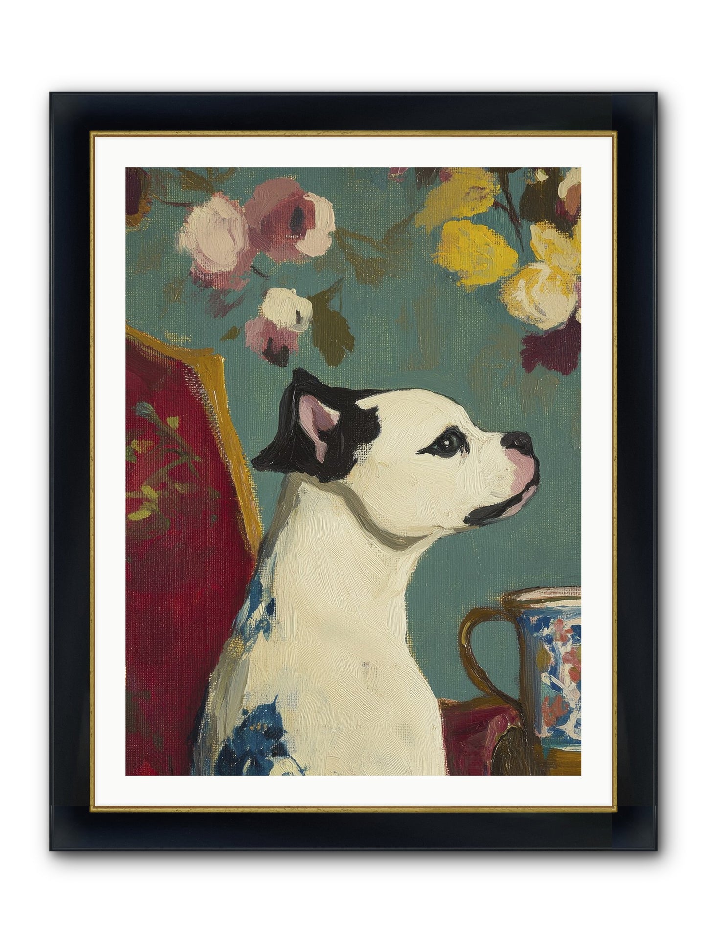 Pearl Framed Print - Wide Black w/Gold 30x40