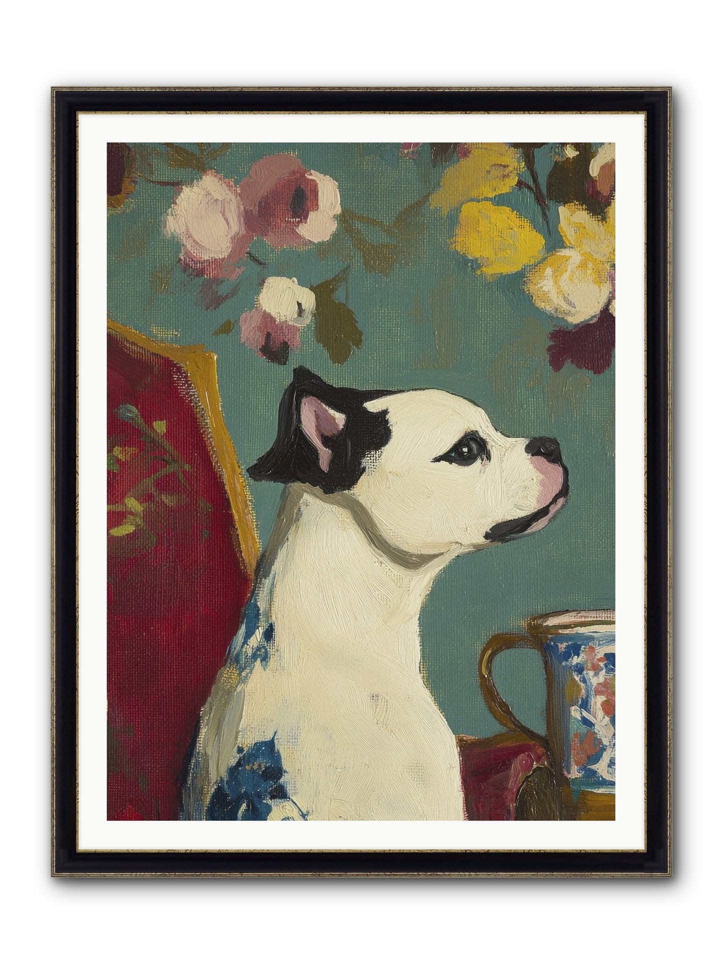 Pearl Framed Print - Black & Gold 36x48