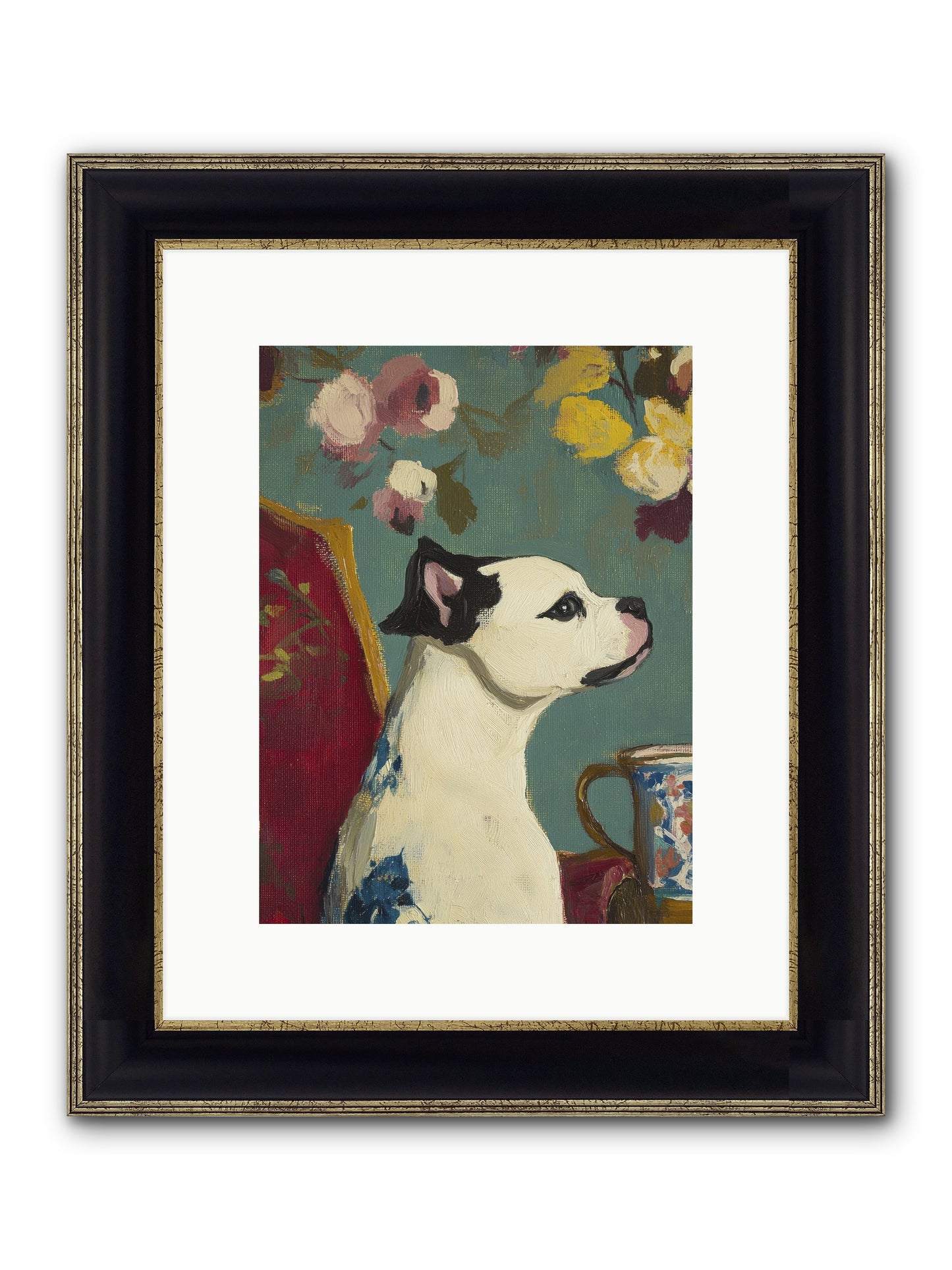 Pearl Framed Print - Black & Gold 9x12