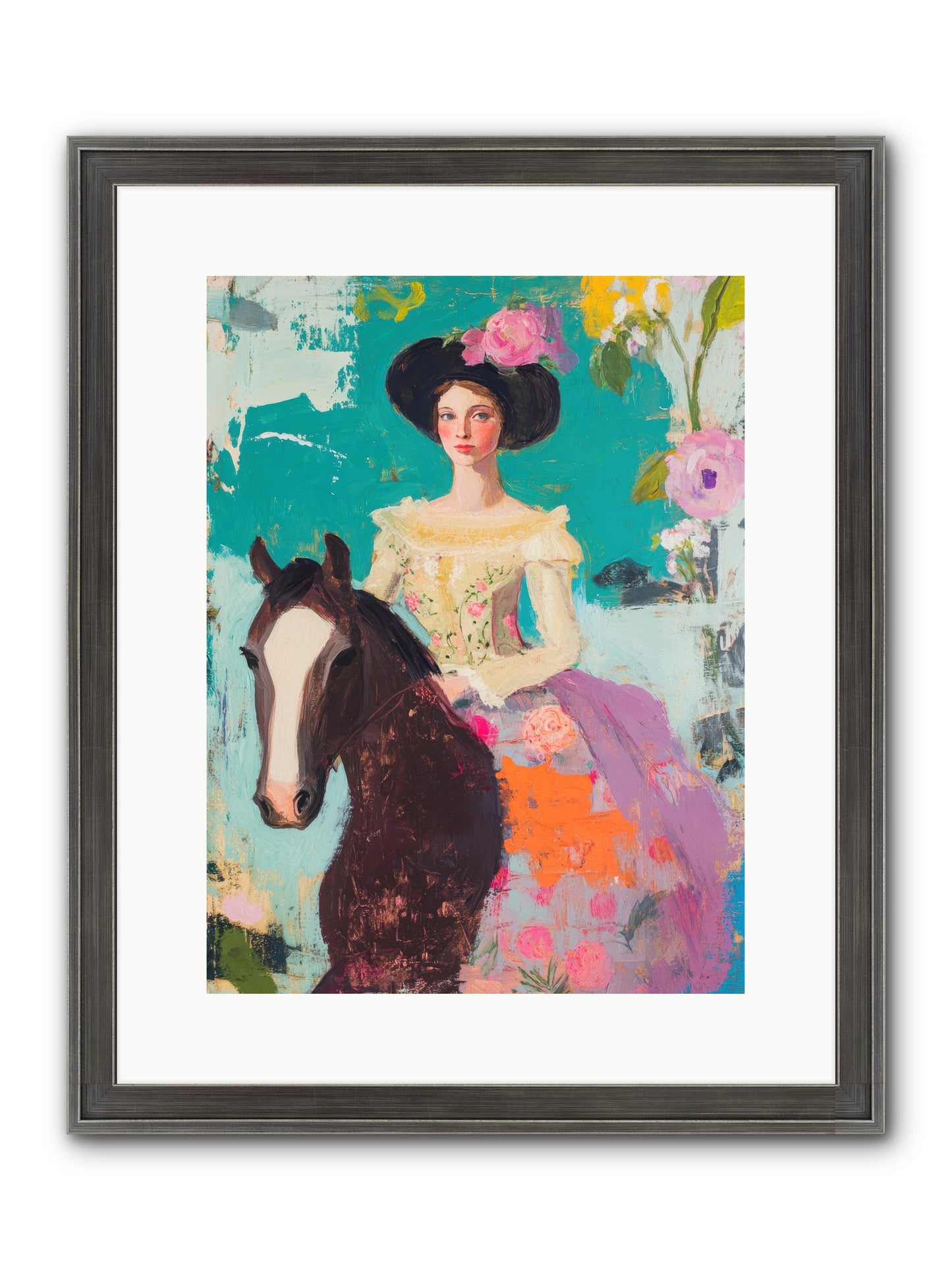 Pearl Dust Trail Framed Print - Slimwoods Black/Silver 12x16