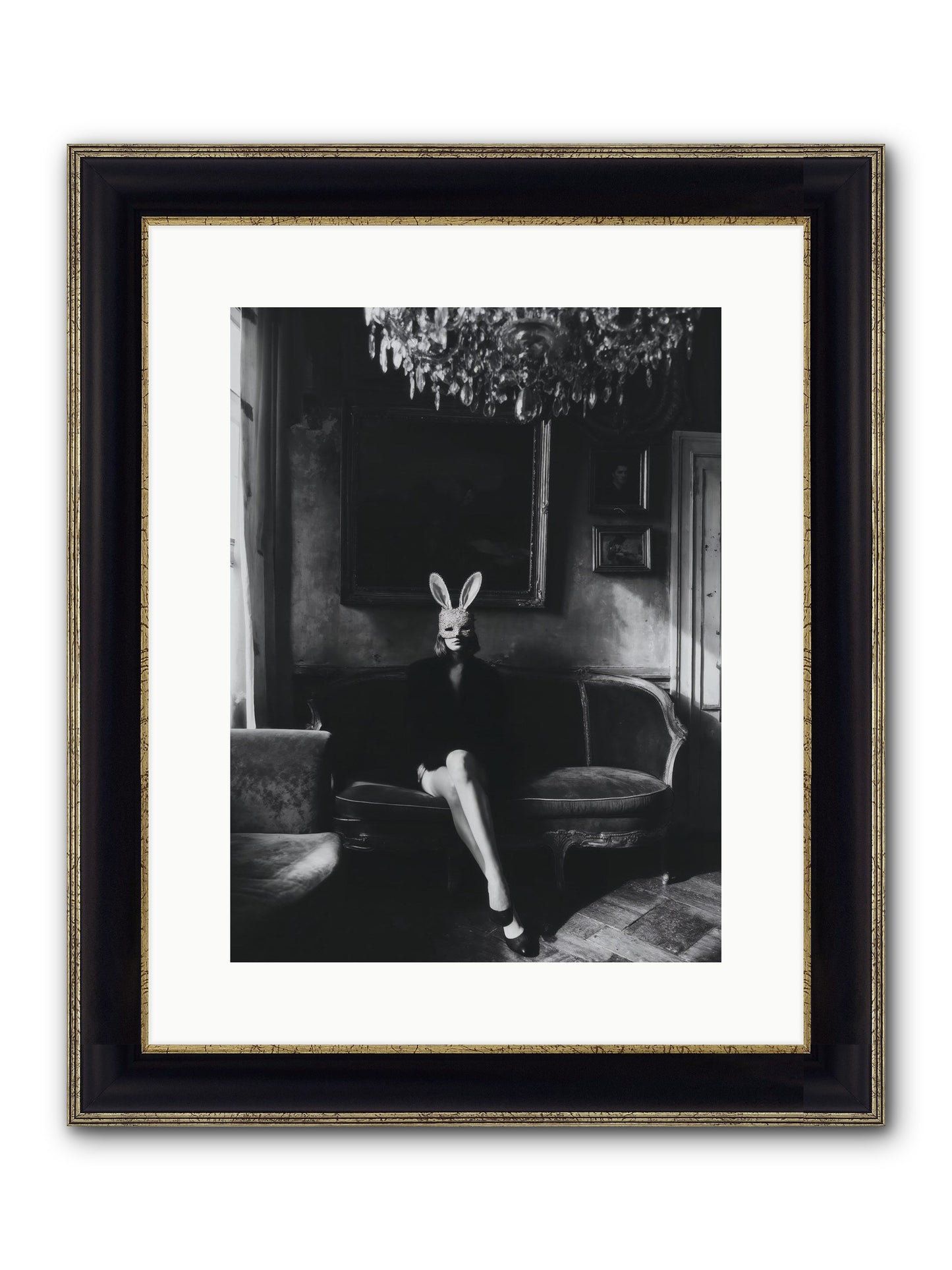 Pearls and Rebellion Framed Print - Black & Gold 12x16