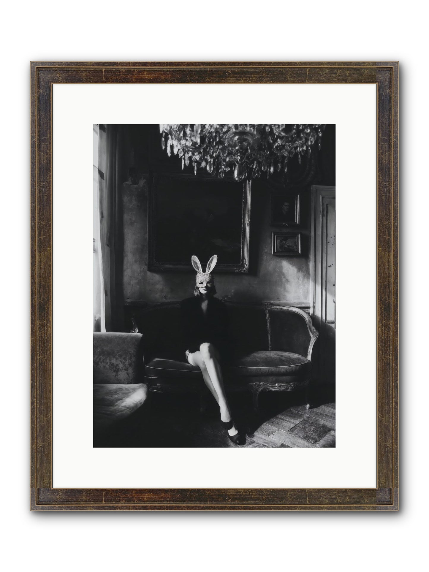 Pearls and Rebellion Framed Print - Slimwoods Black/Gold 12x16