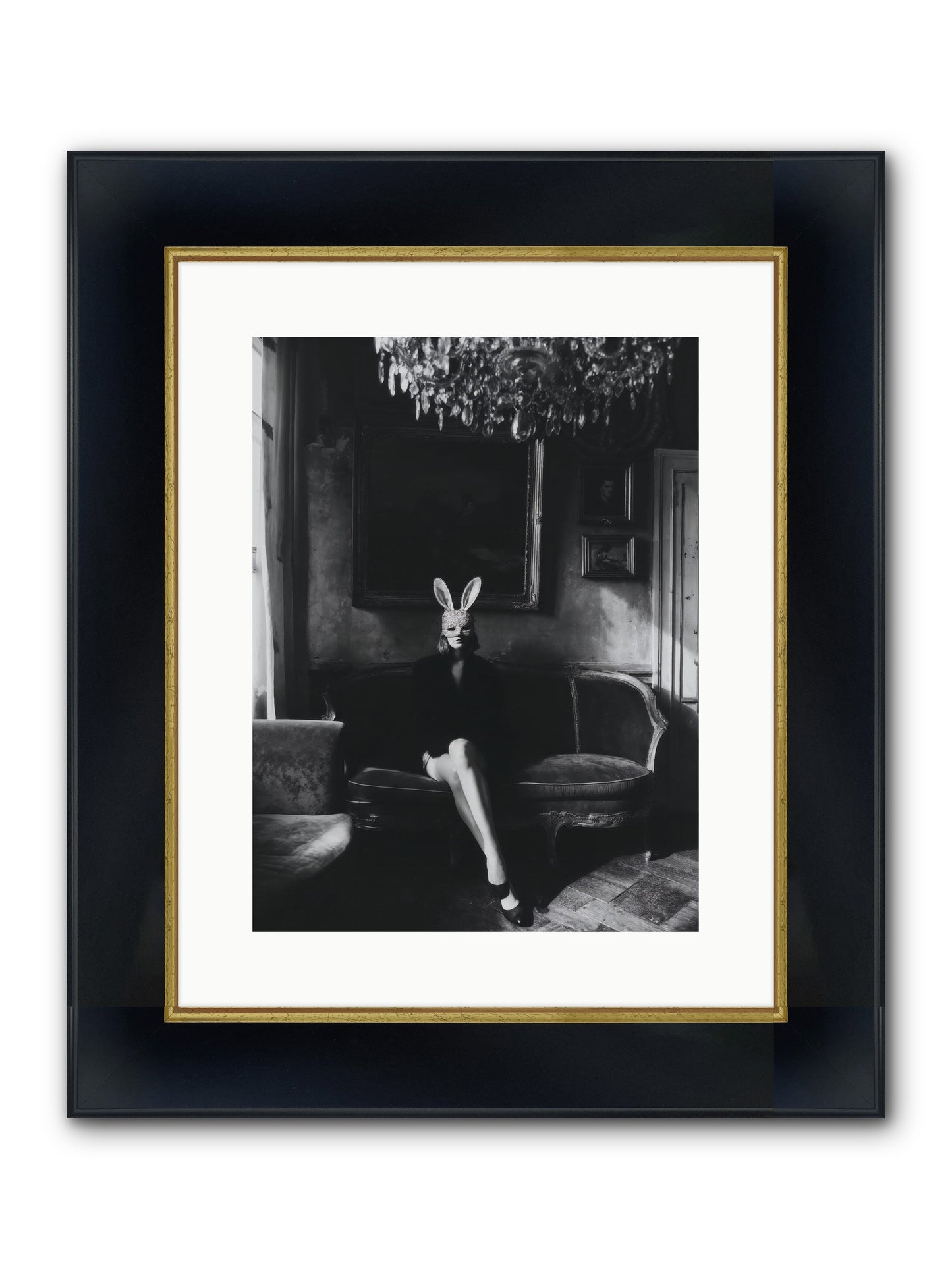 Pearls and Rebellion Framed Print - Wide Black w/Gold 12x16