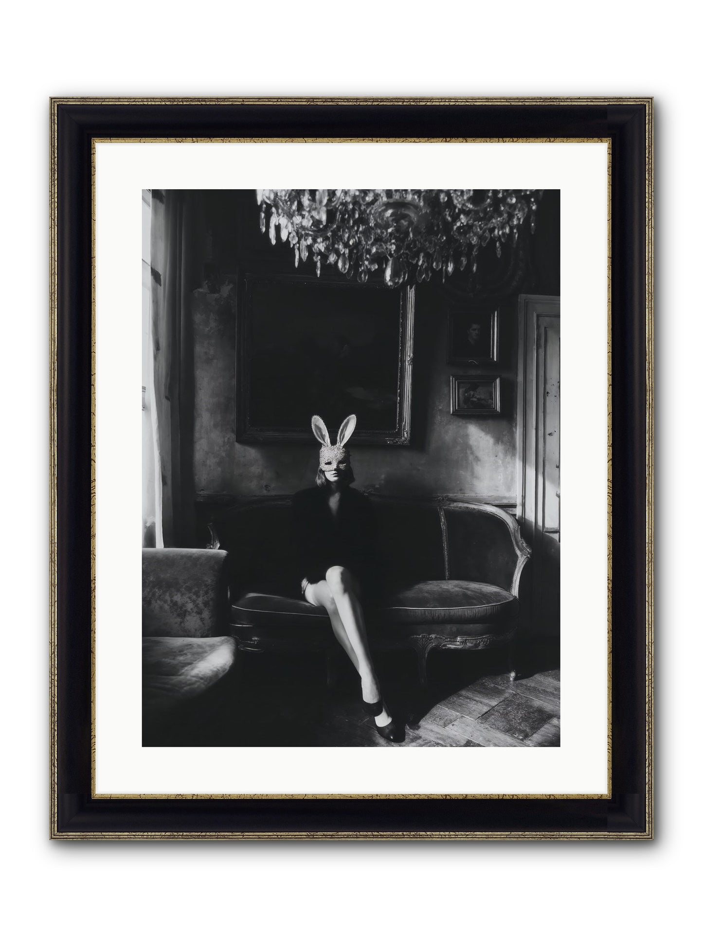 Pearls and Rebellion Framed Print - Black & Gold 18x24