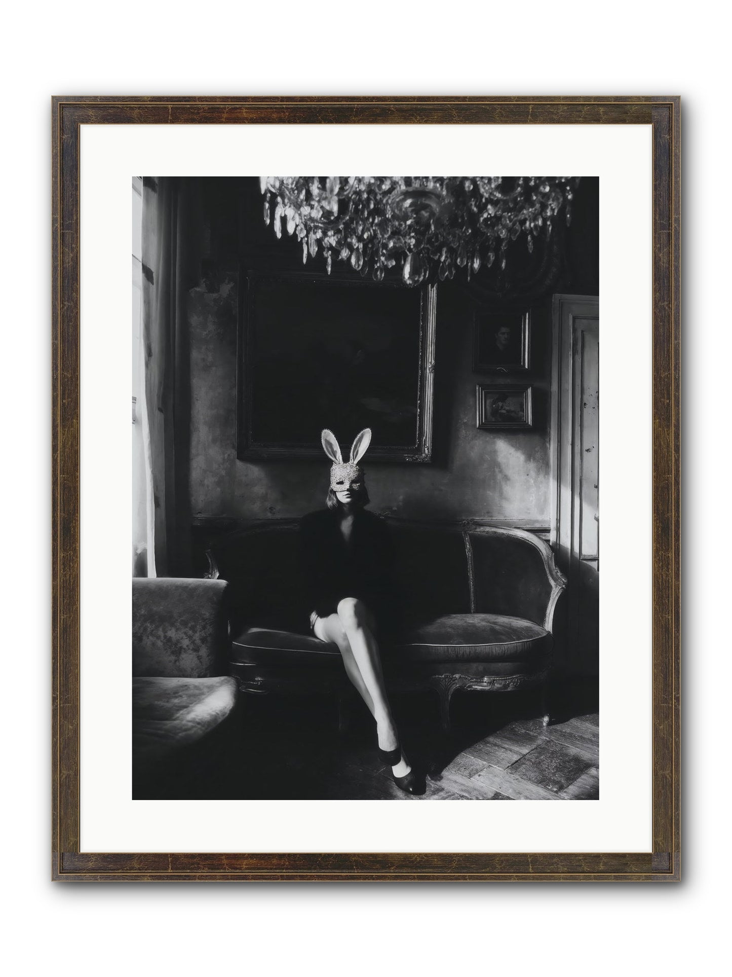Pearls and Rebellion Framed Print - Slimwoods Black/Gold 18x24