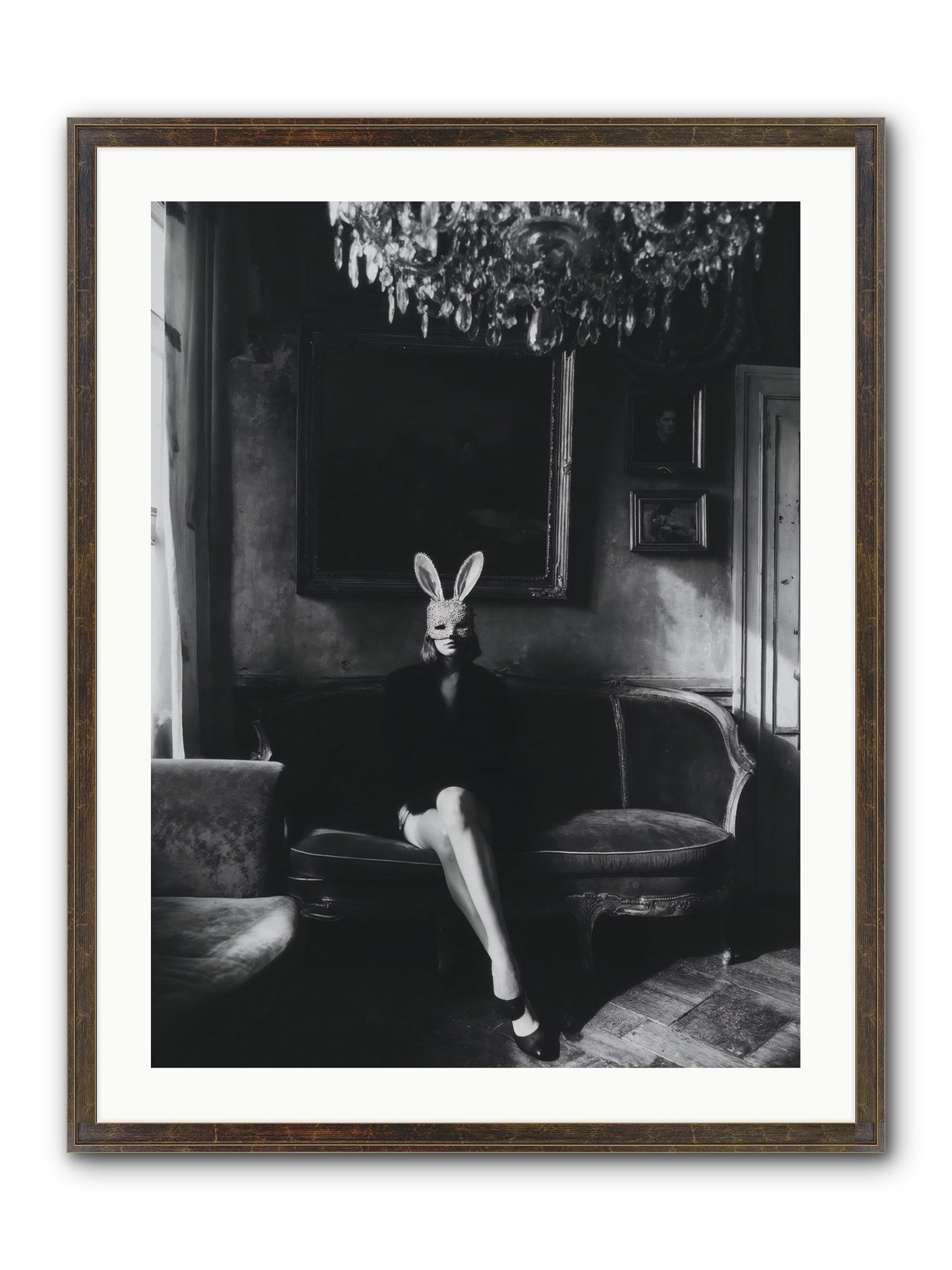 Pearls and Rebellion Framed Print - Slimwoods Black/Gold 24x32