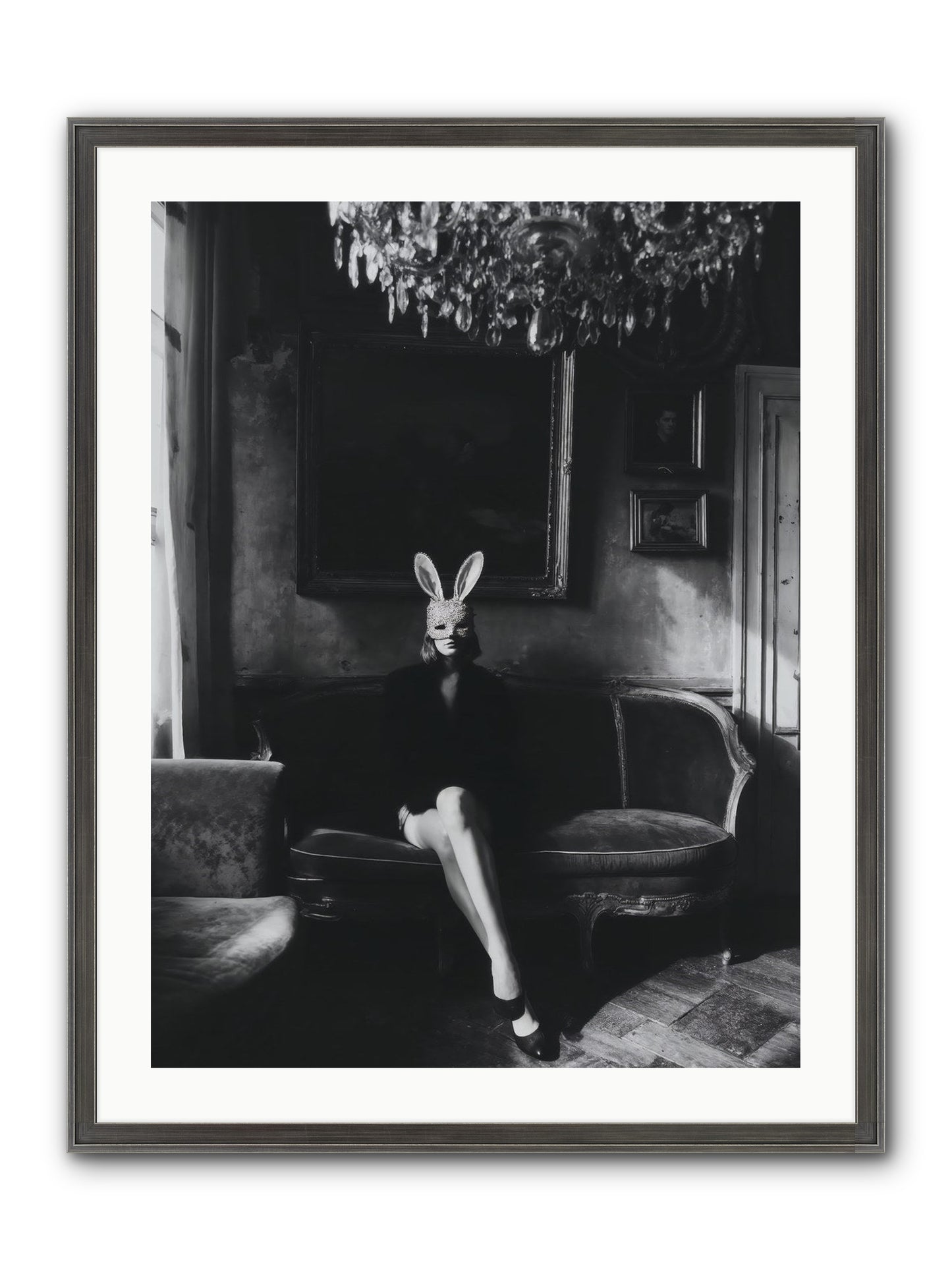 Pearls and Rebellion Framed Print - Slimwoods Black/Silver 24x32