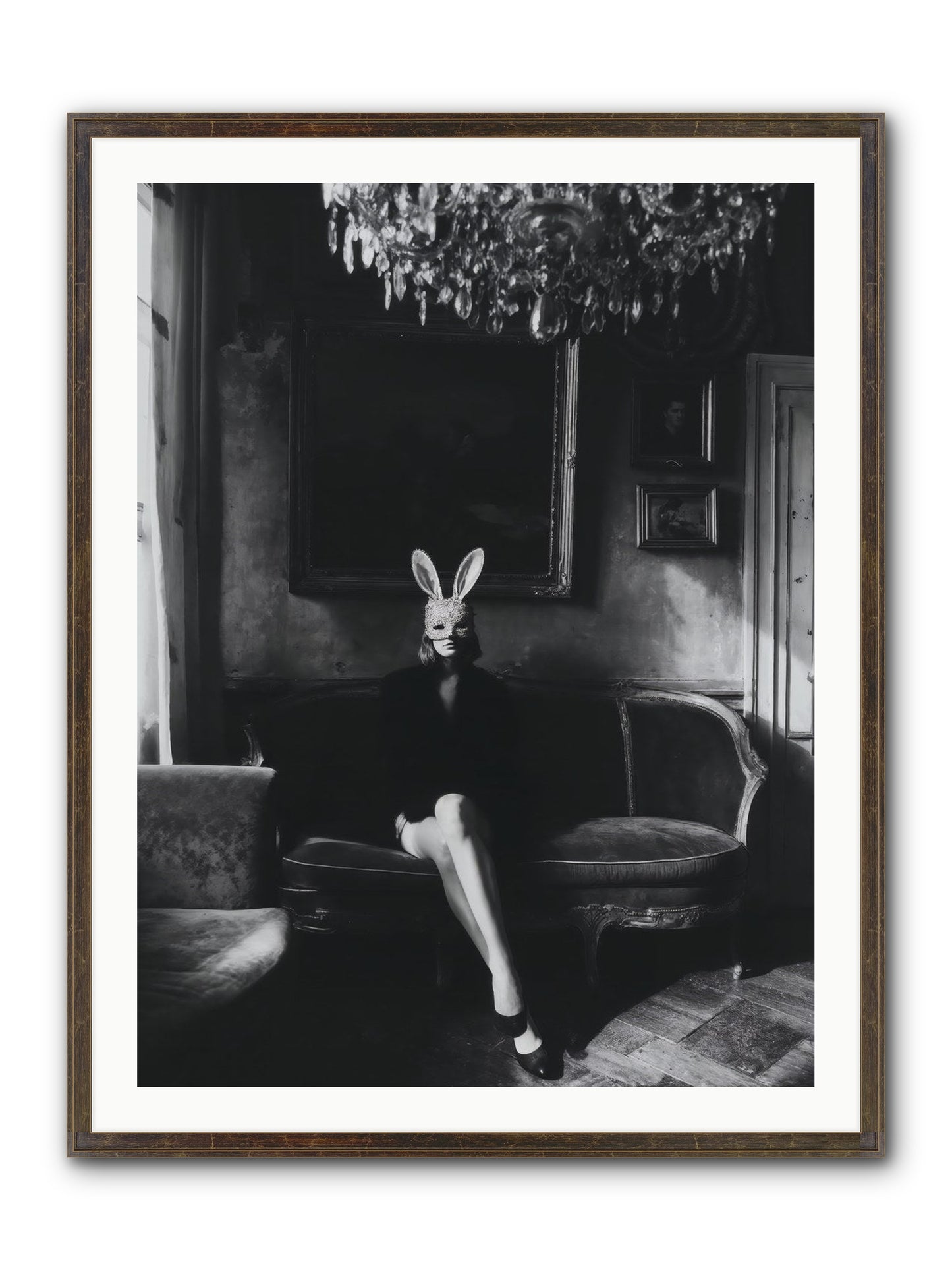 Pearls and Rebellion Framed Print - Slimwoods Black/Gold 30x40