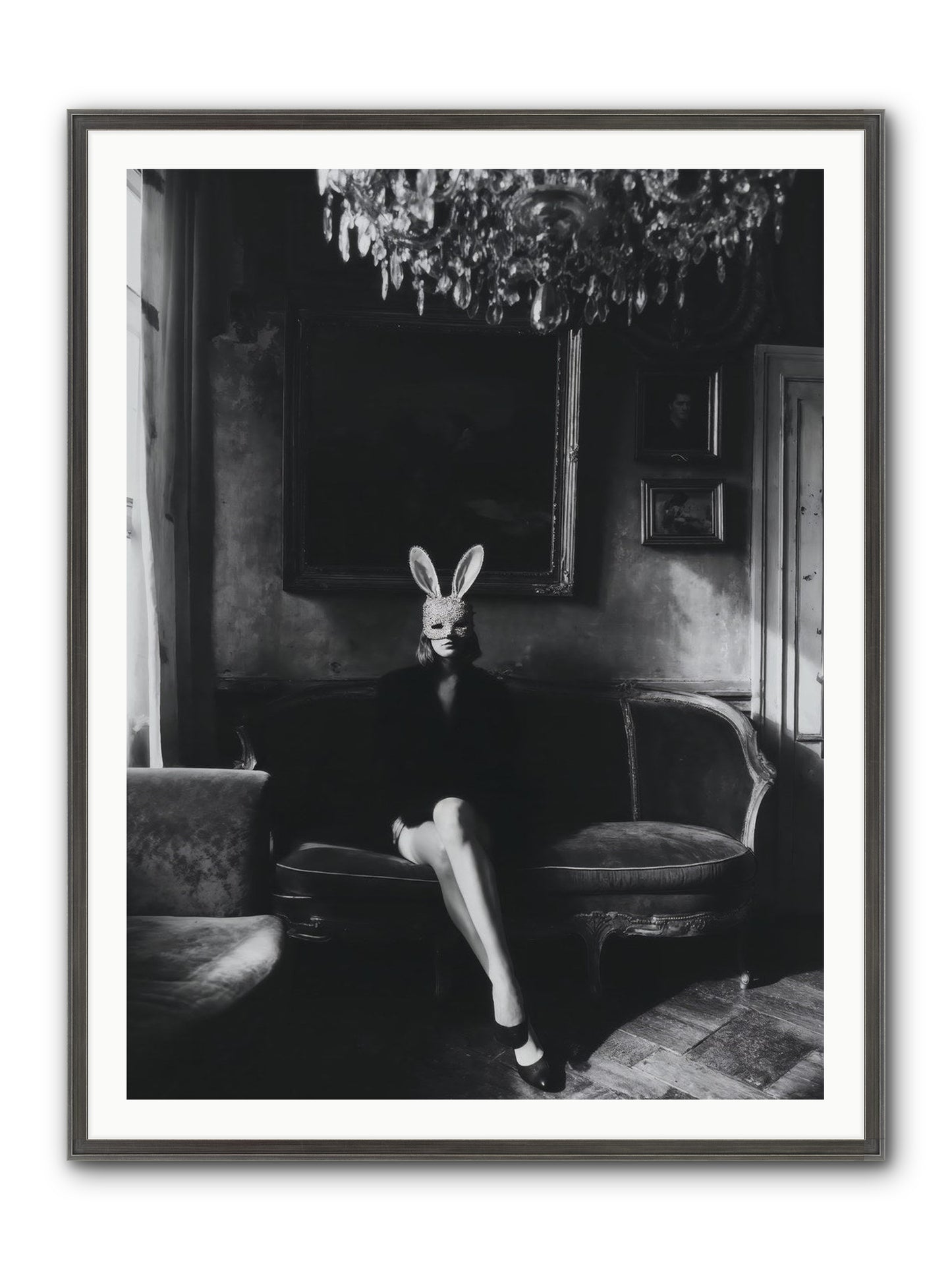 Pearls and Rebellion Framed Print - Slimwoods Black/Silver 36x48