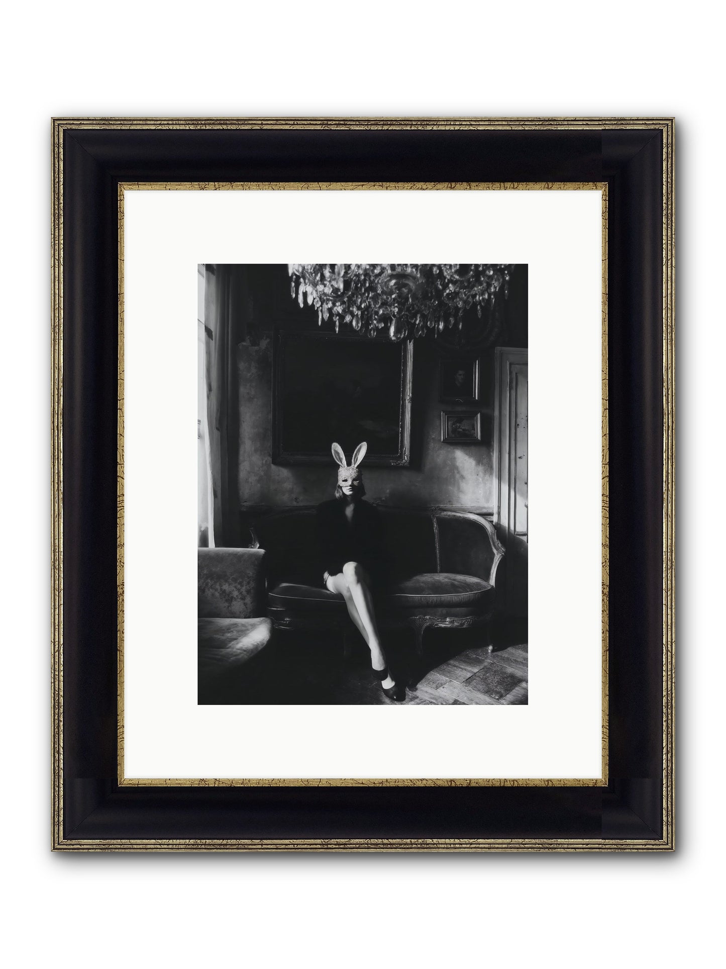 Pearls and Rebellion Framed Print - Black & Gold 9x12