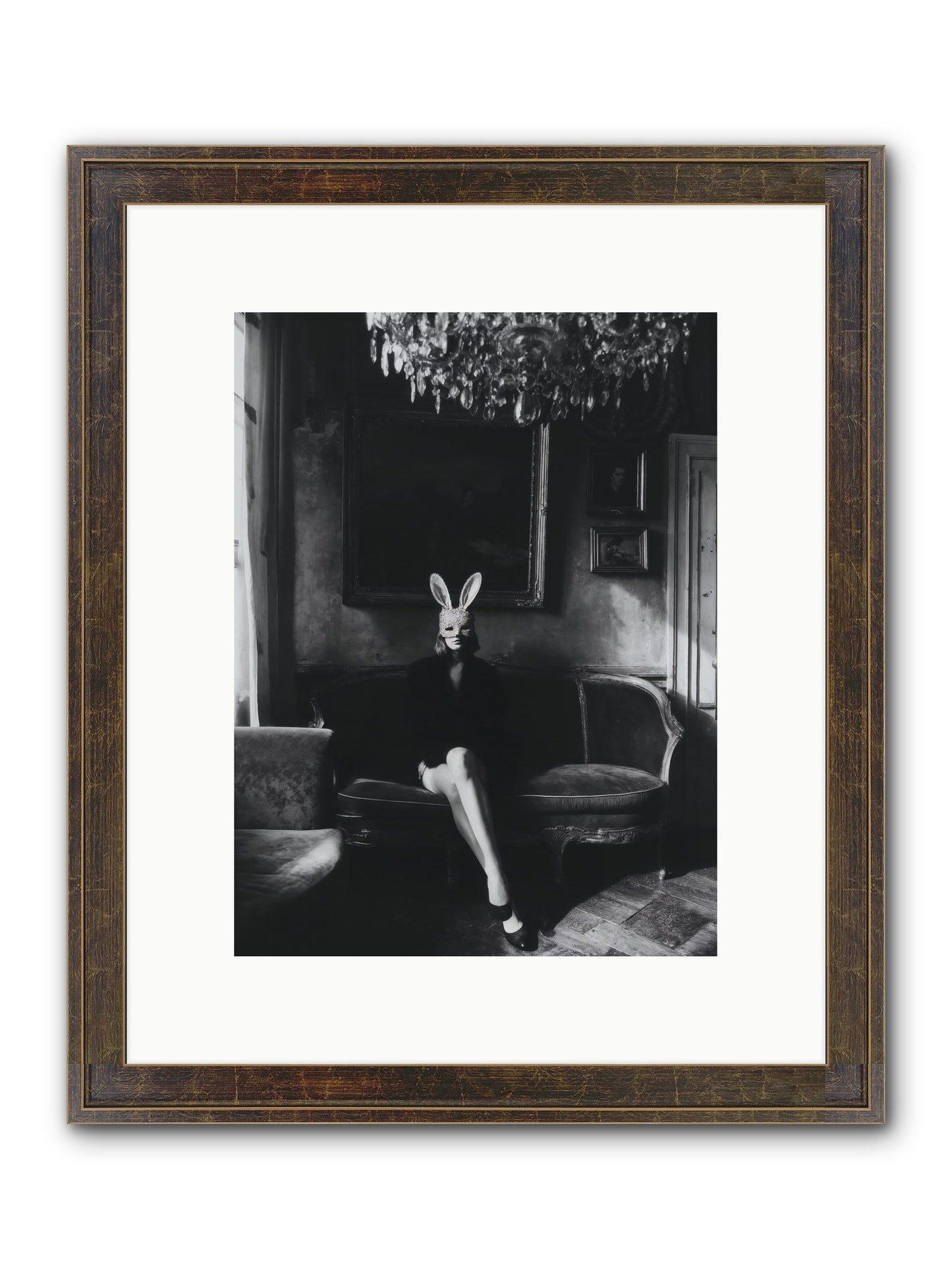 Pearls and Rebellion Framed Print - Slimwoods Black/Gold 9x12