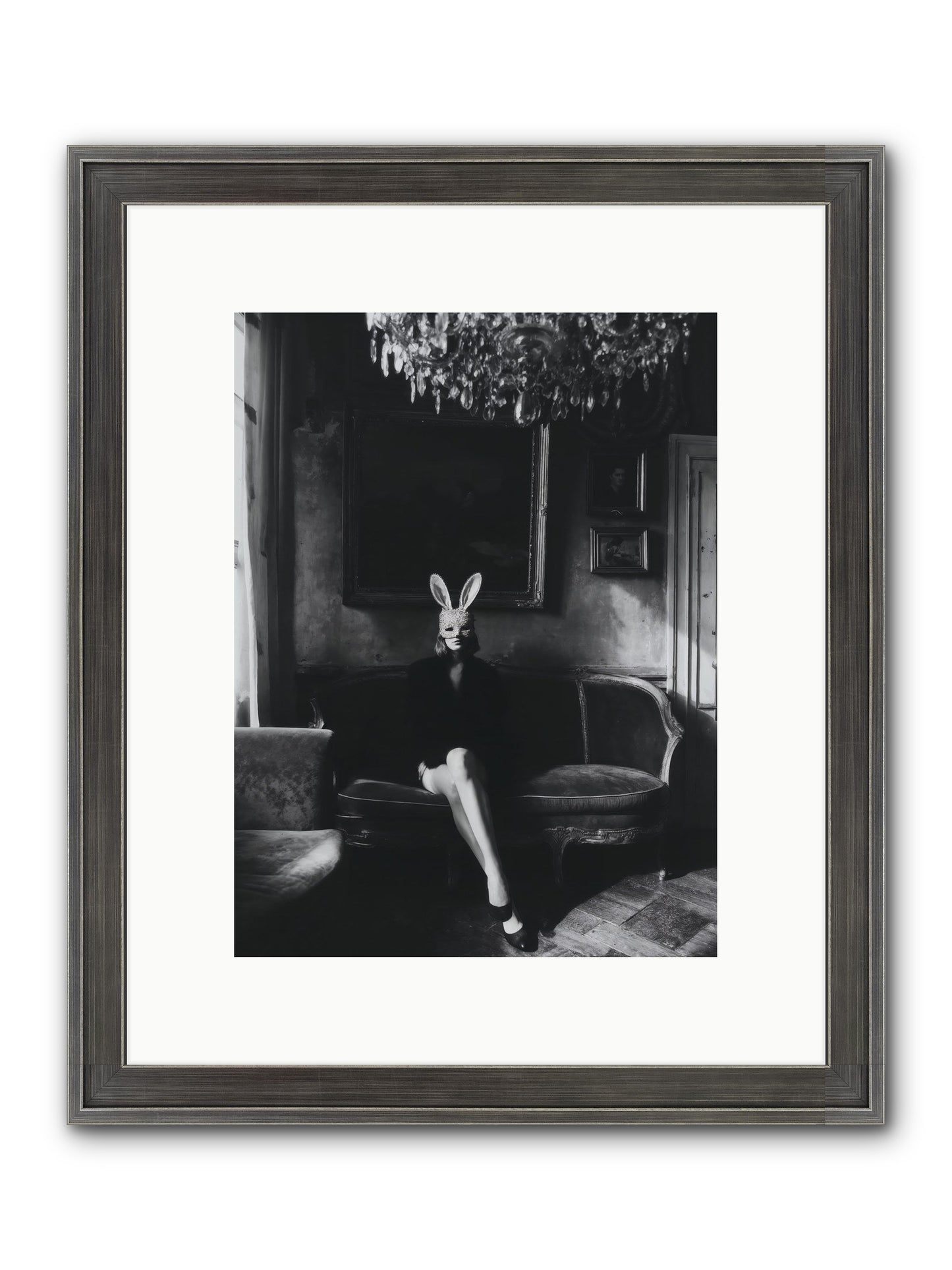 Pearls and Rebellion Framed Print - Slimwoods Black/Silver 9x12