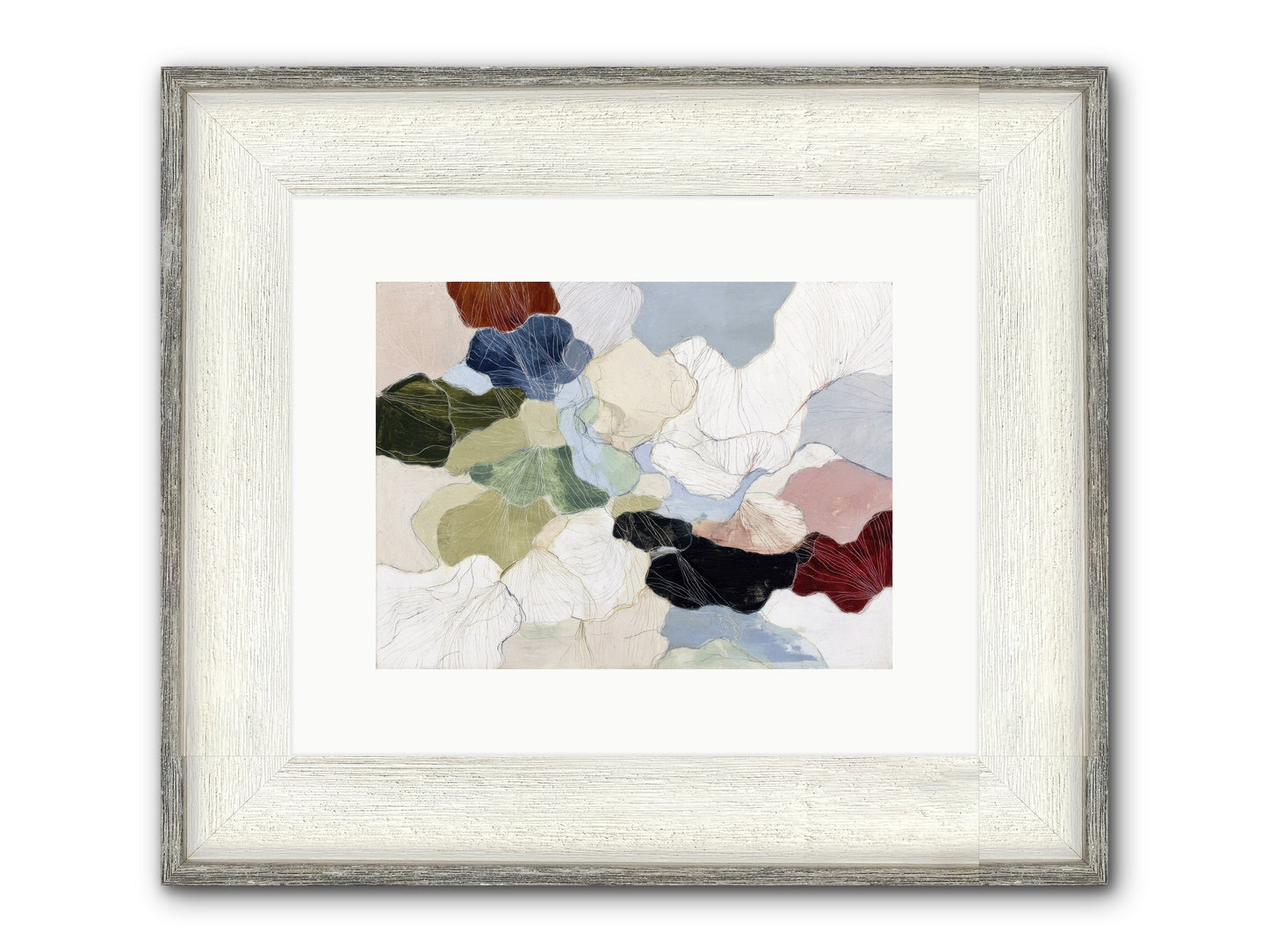 Pebble Framed Print - Driftwood White 12x9