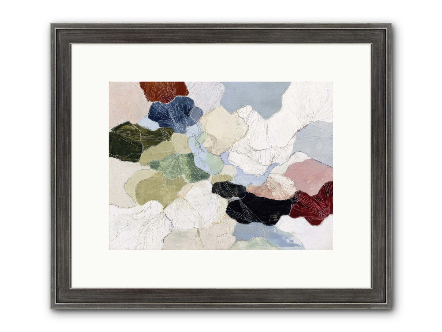 Pebble Framed Print - Slimwoods Black/Silver 12x9