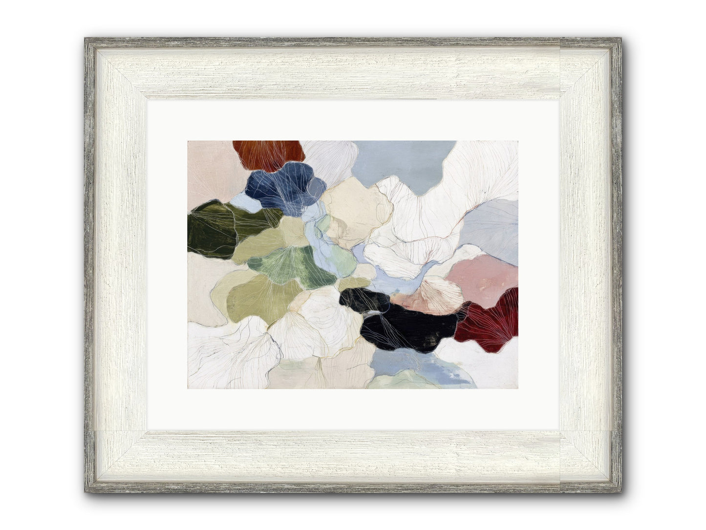 Pebble Framed Print - Driftwood White 16x12