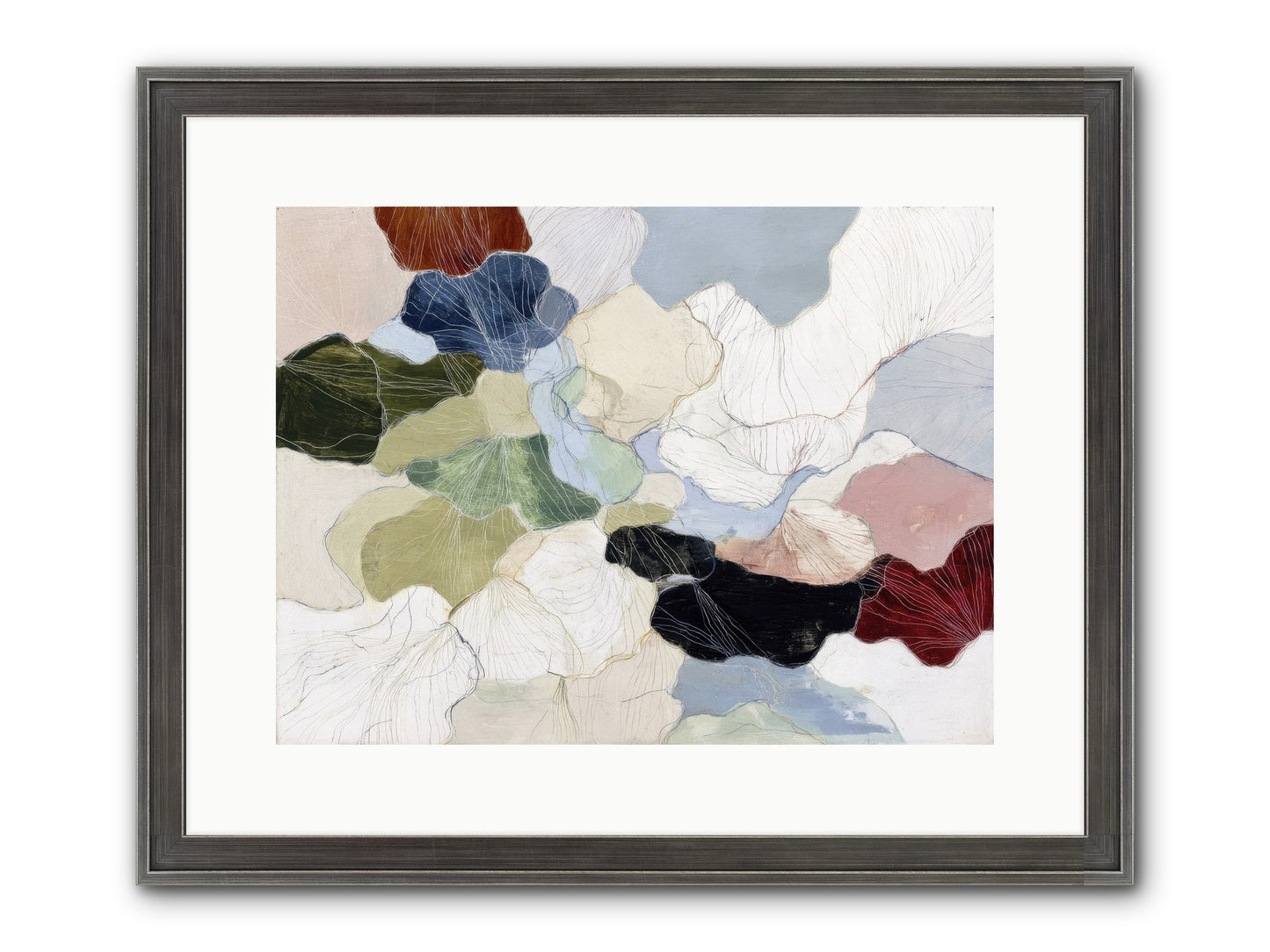 Pebble Framed Print - Slimwoods Black/Silver 16x12