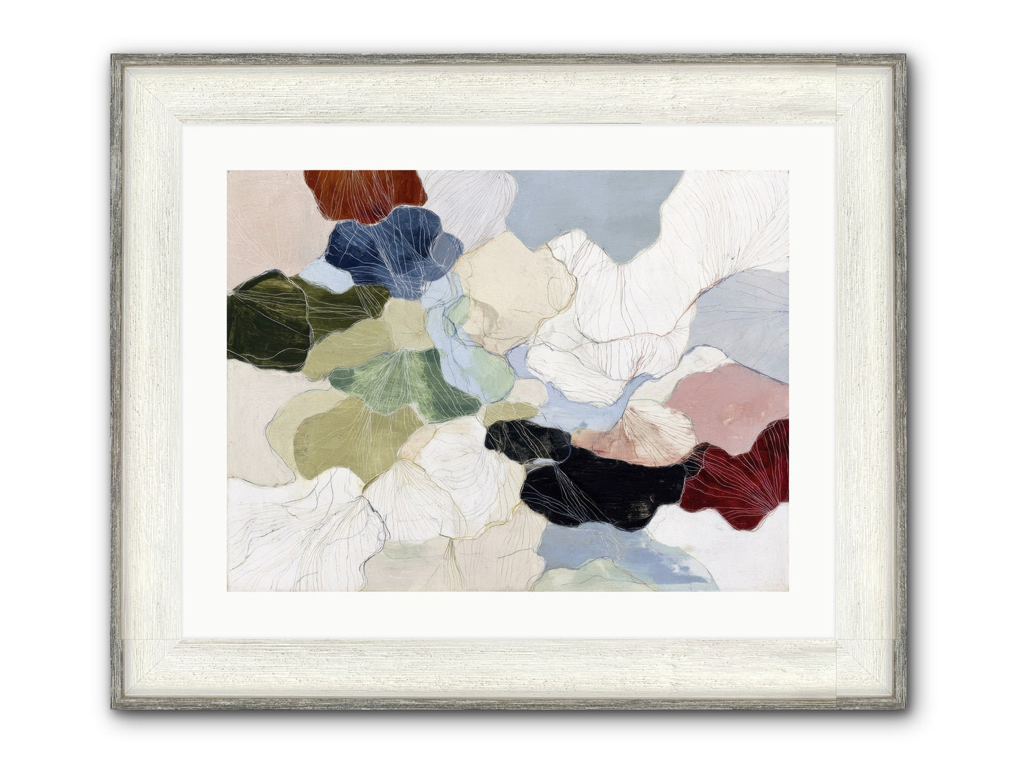 Pebble Framed Print - Driftwood White 24x18
