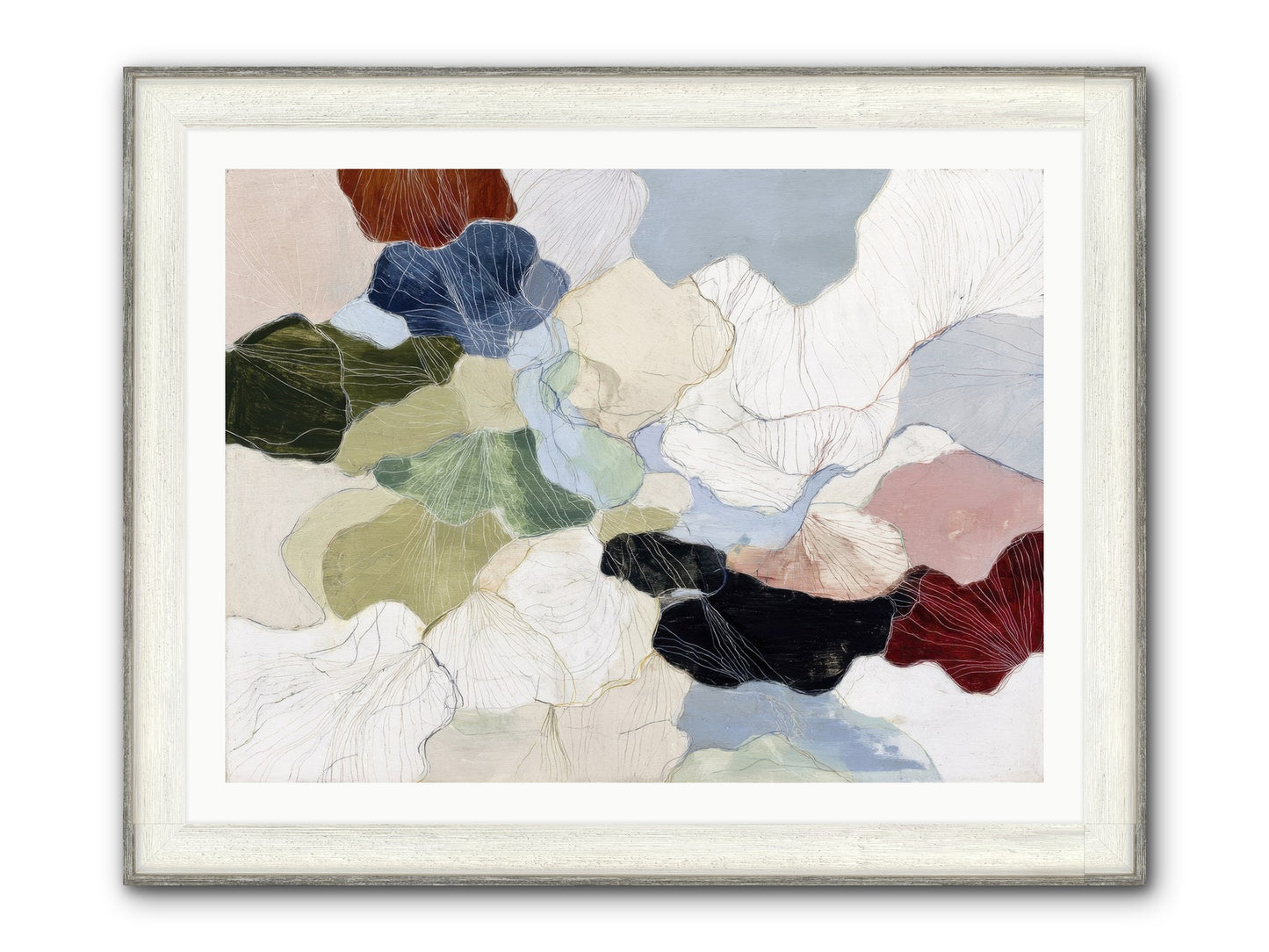 Pebble Framed Print - Driftwood White 40x30