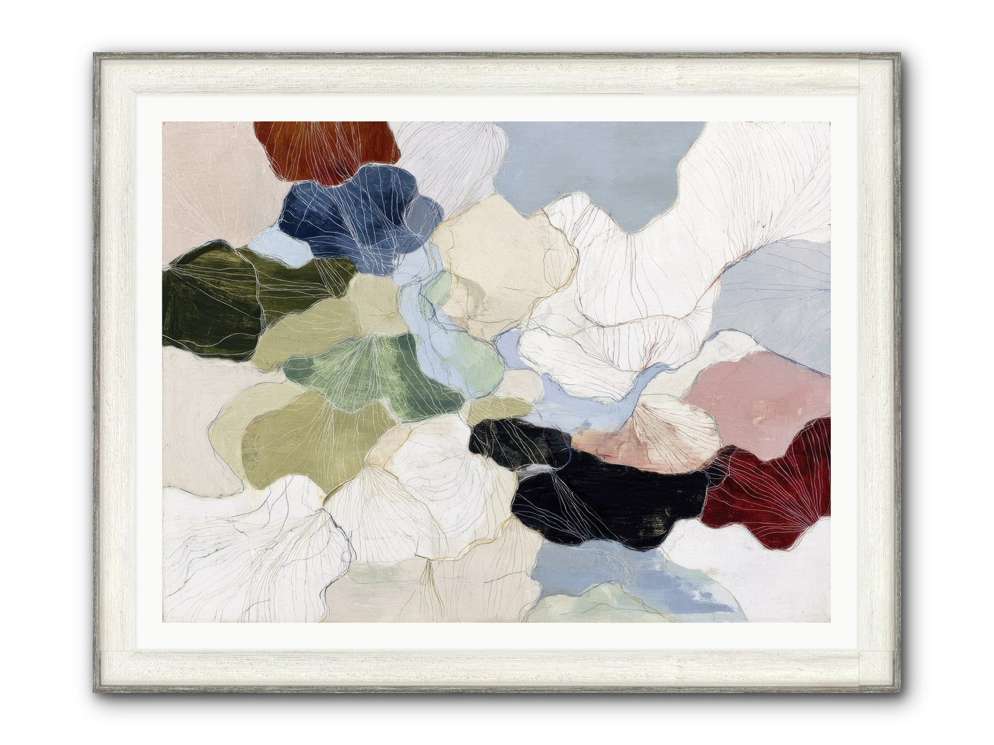 Pebble Framed Print - Driftwood White 48x36