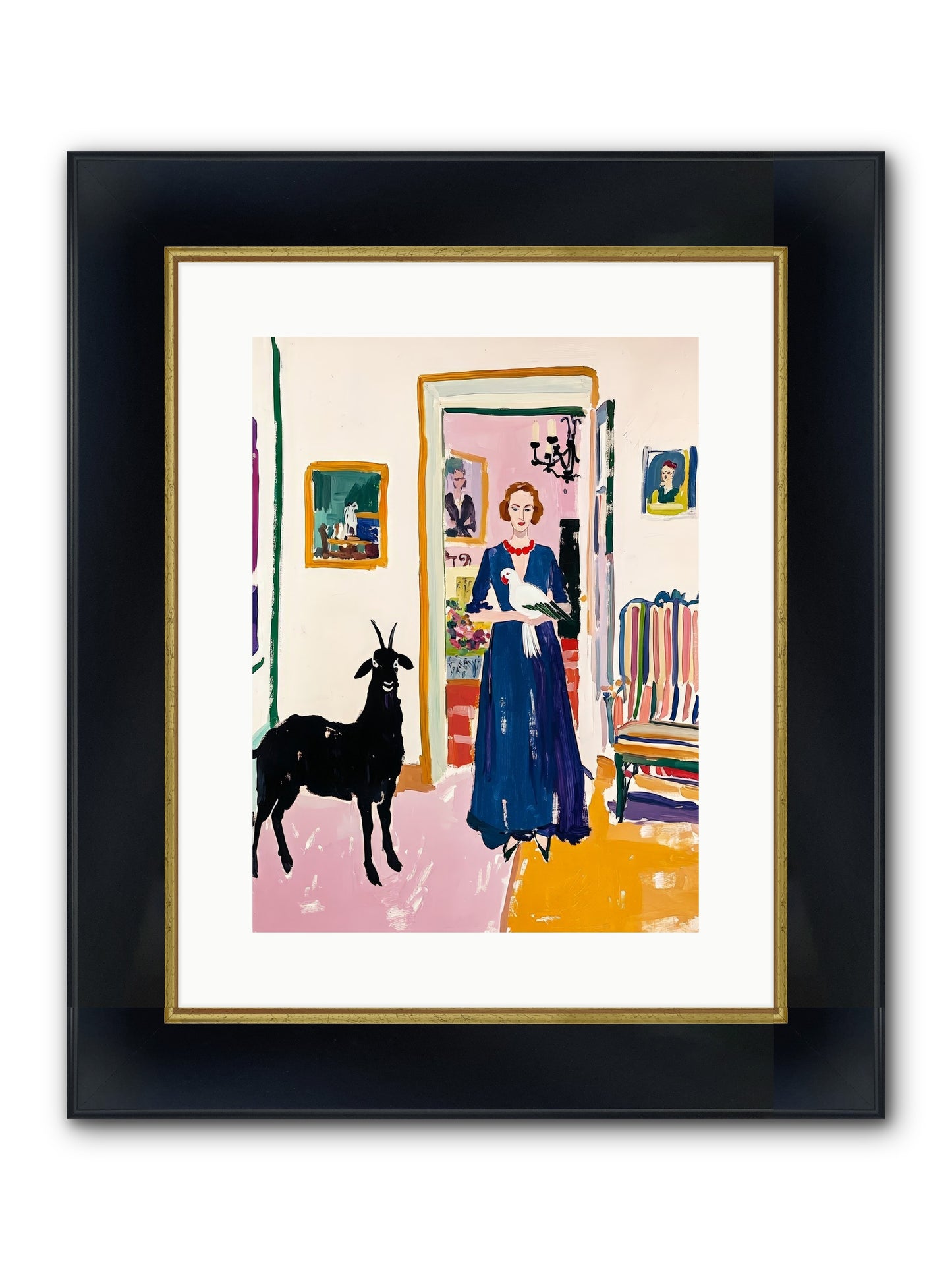Penny Lane Framed Print - Wide Black w/Gold 12x16
