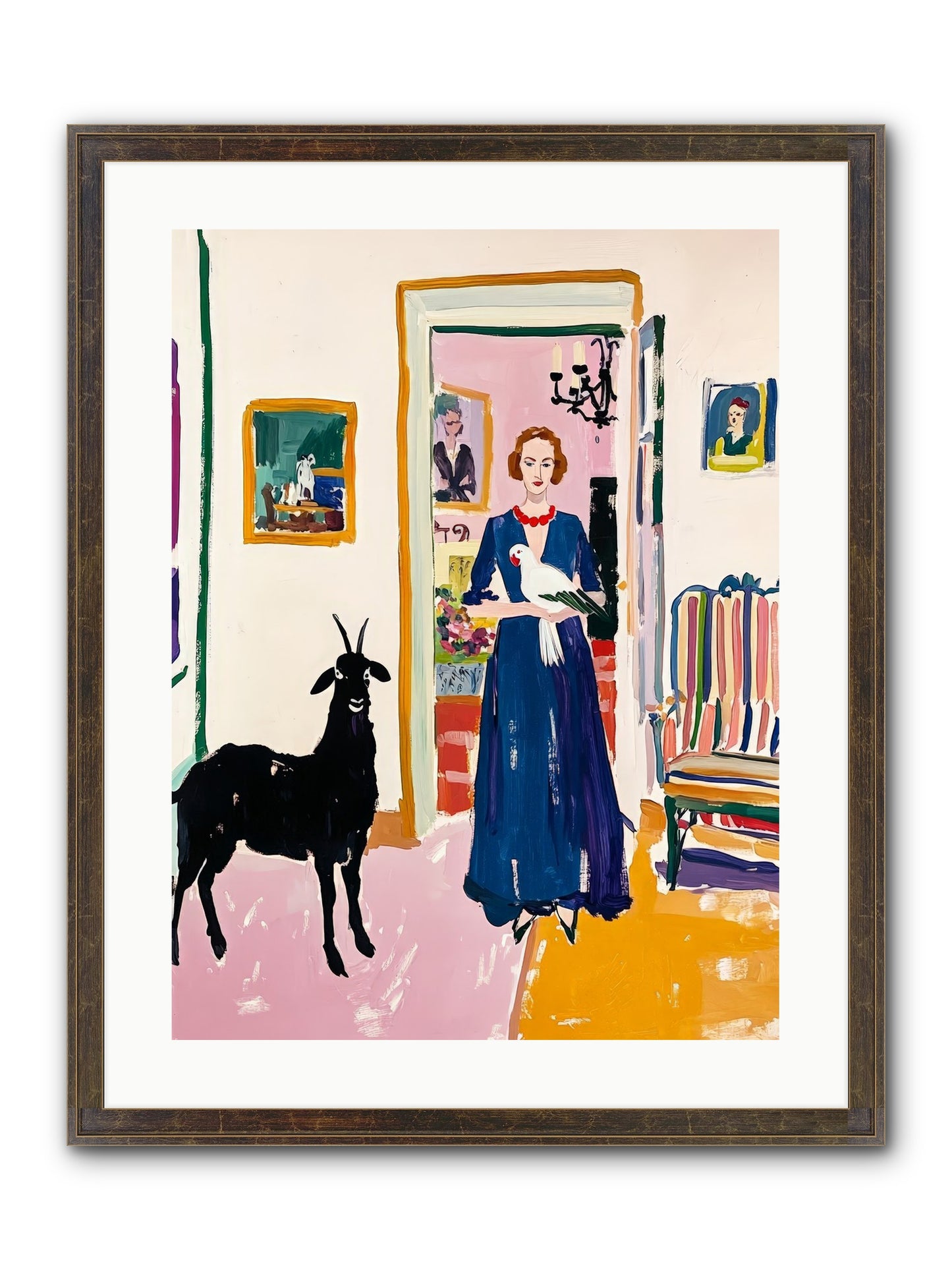 Penny Lane Framed Print - Slimwoods Black/Gold 18x24