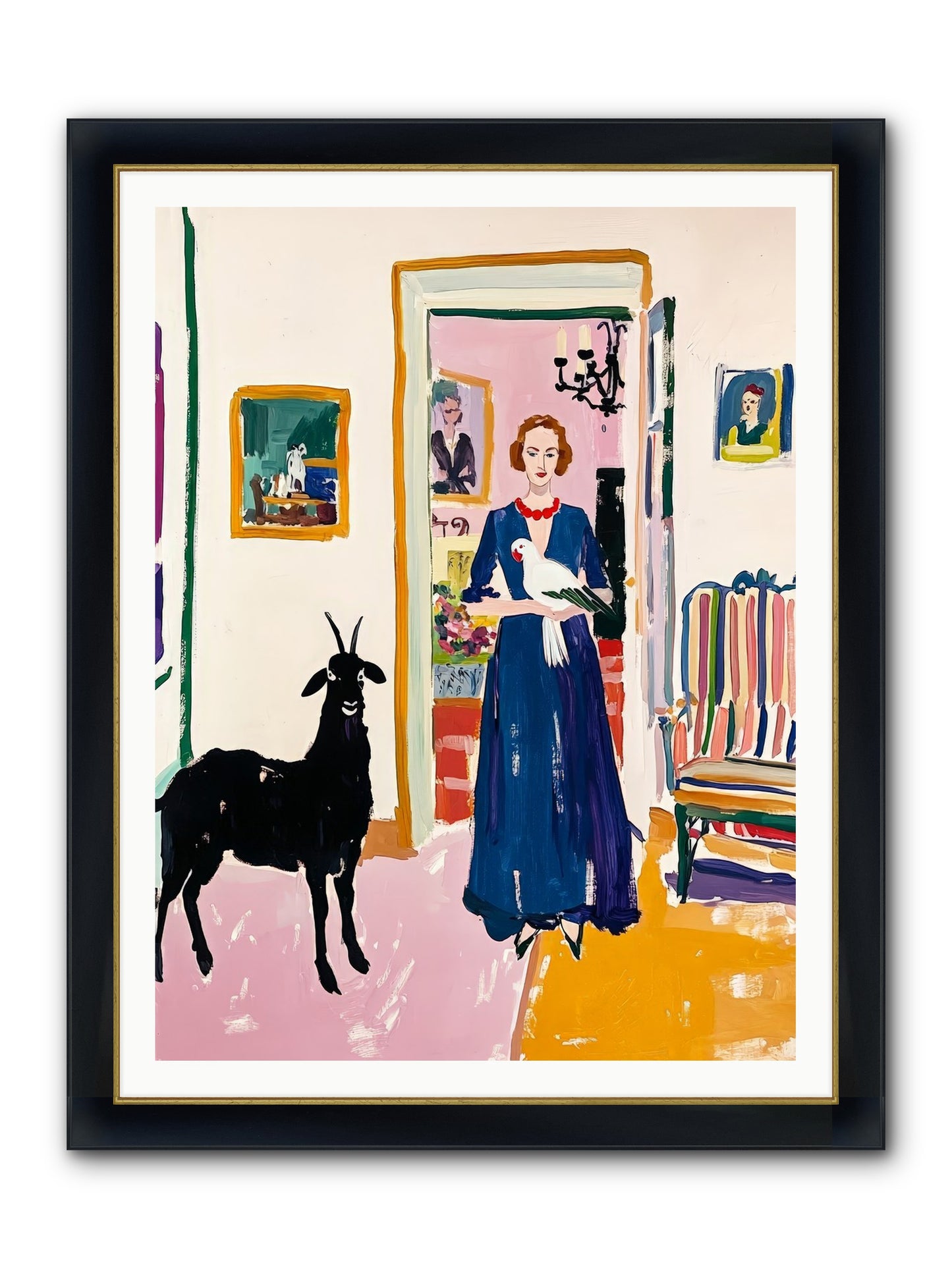 Penny Lane Framed Print - Wide Black w/Gold 36x48