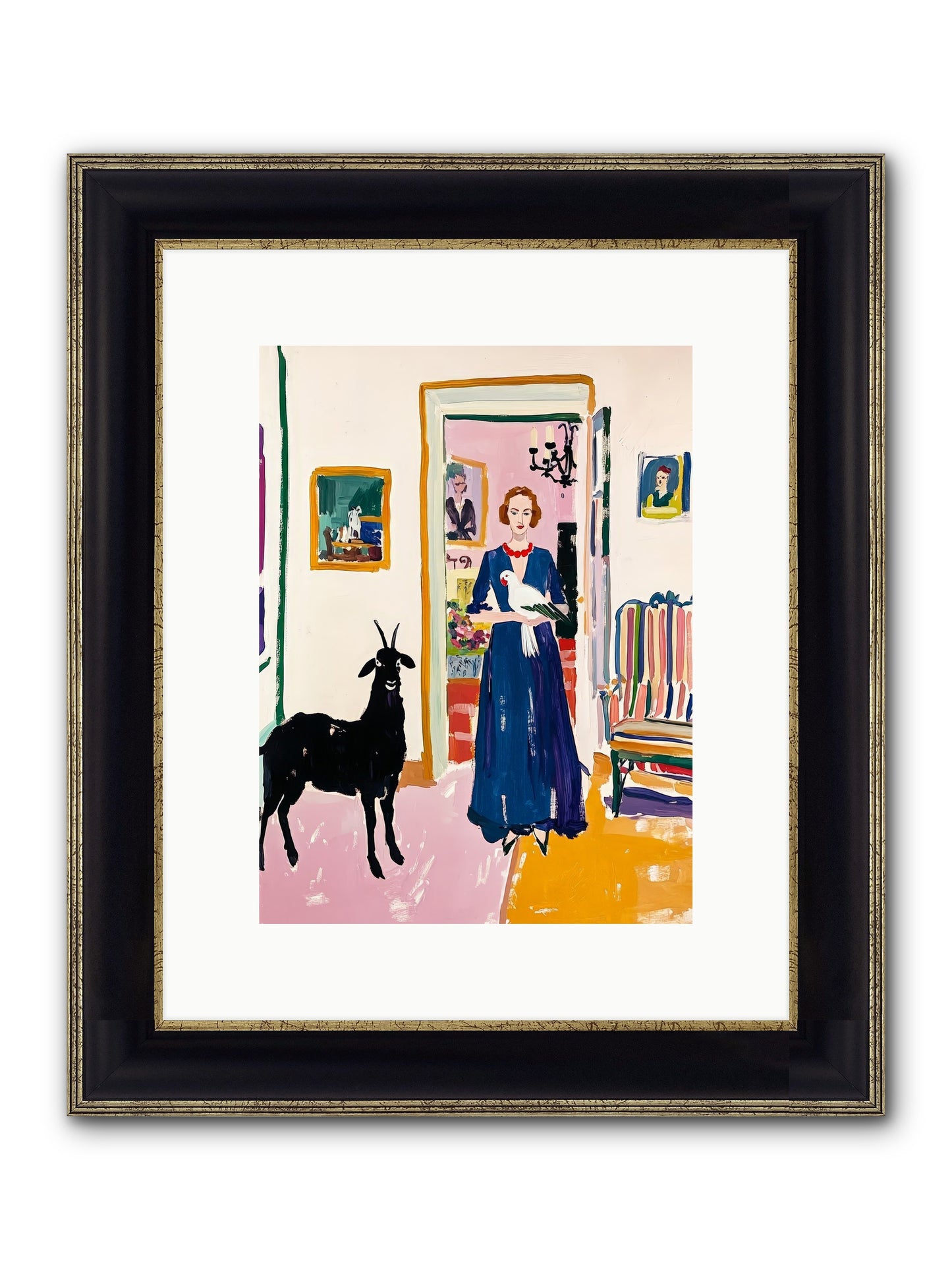 Penny Lane Framed Print - Black & Gold 9x12
