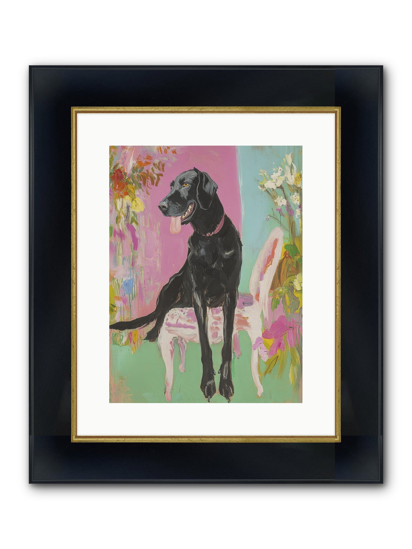 Penny Whistle Framed Print - Wide Black w/Gold 12x16