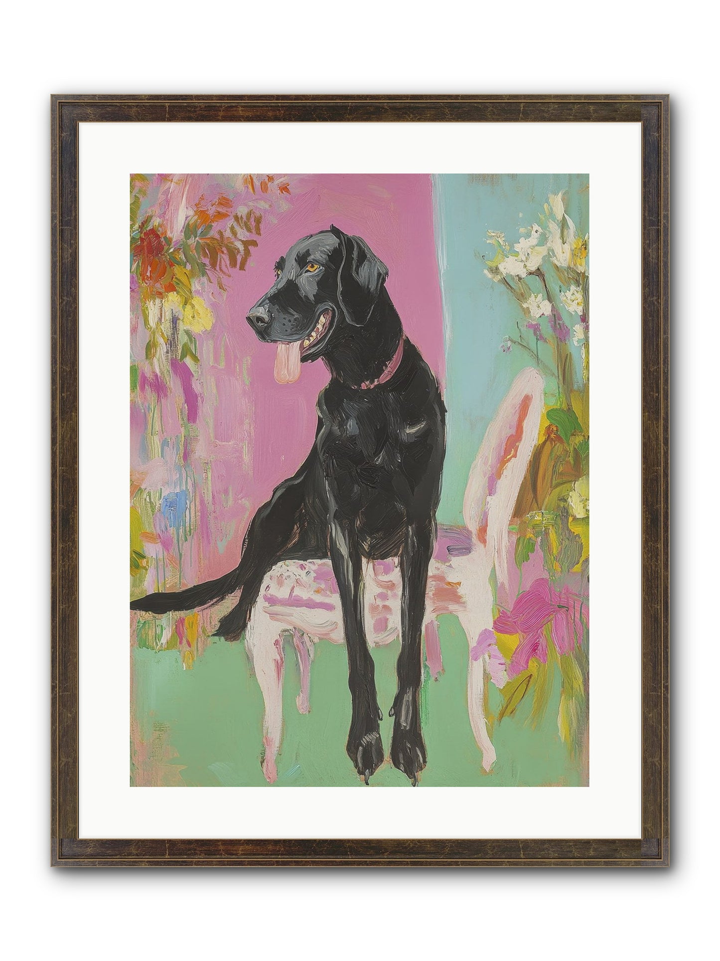 Penny Whistle Framed Print - Slimwoods Black/Gold 18x24