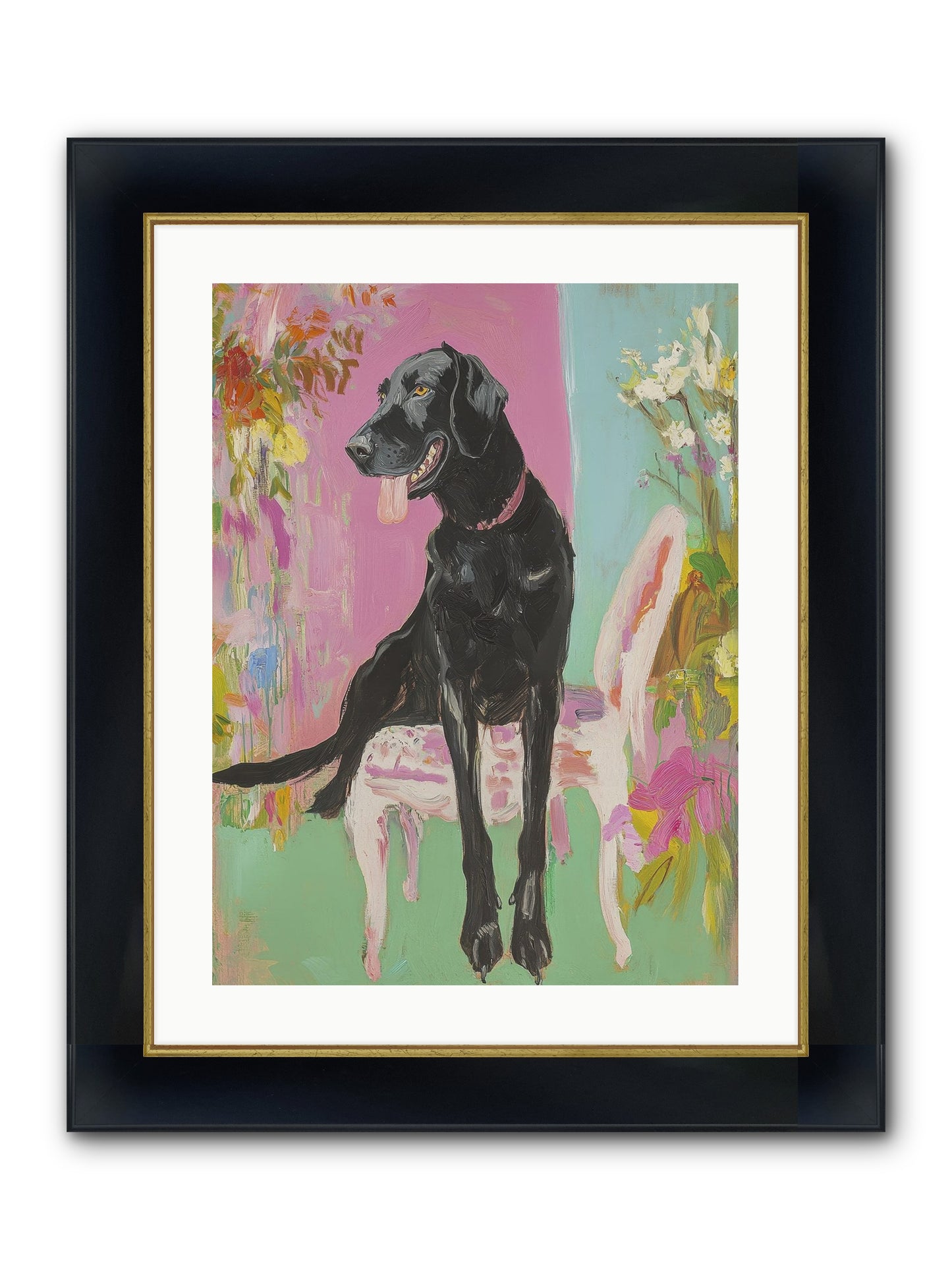 Penny Whistle Framed Print - Wide Black w/Gold 18x24