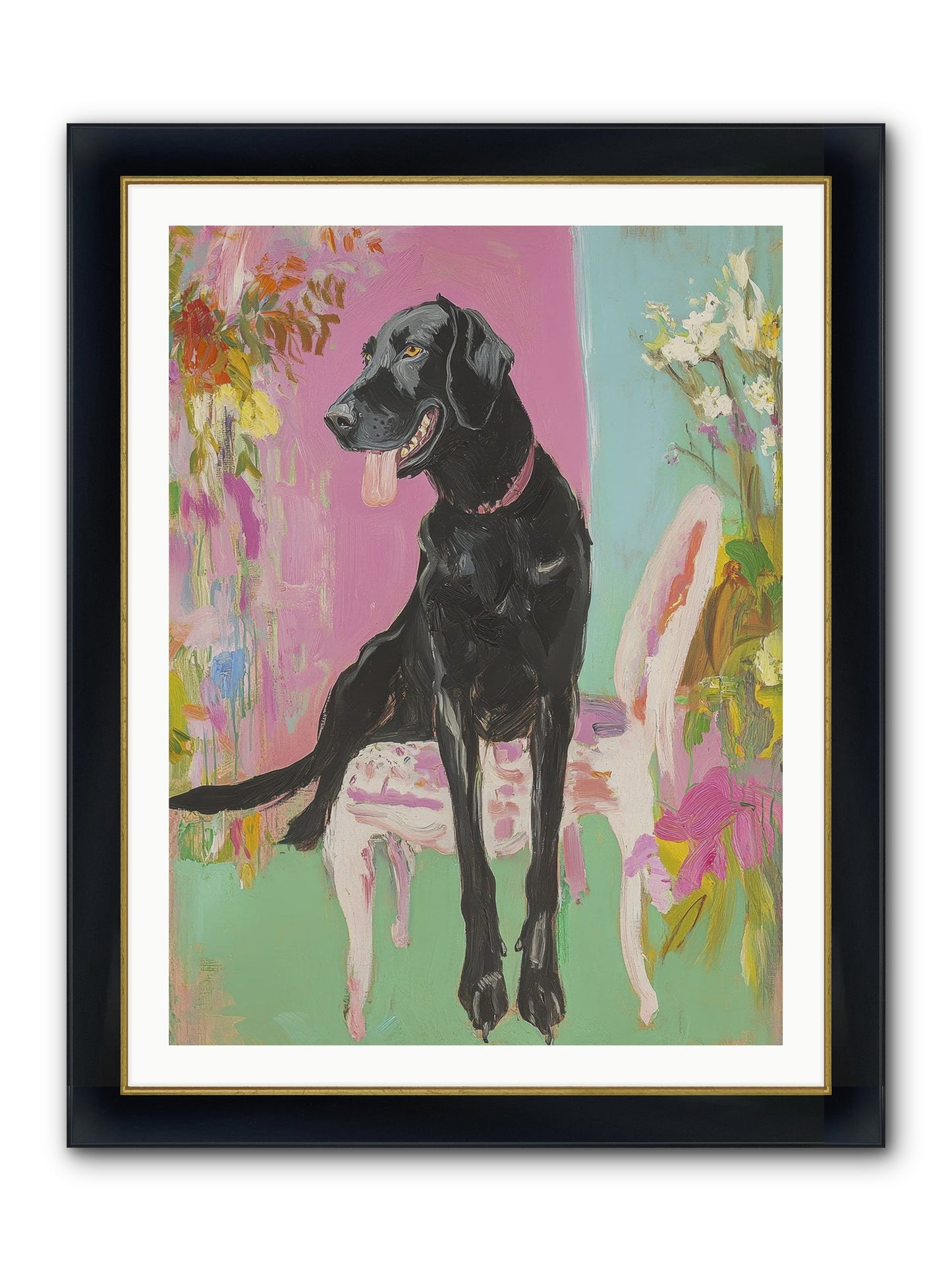 Penny Whistle Framed Print - Wide Black w/Gold 30x40