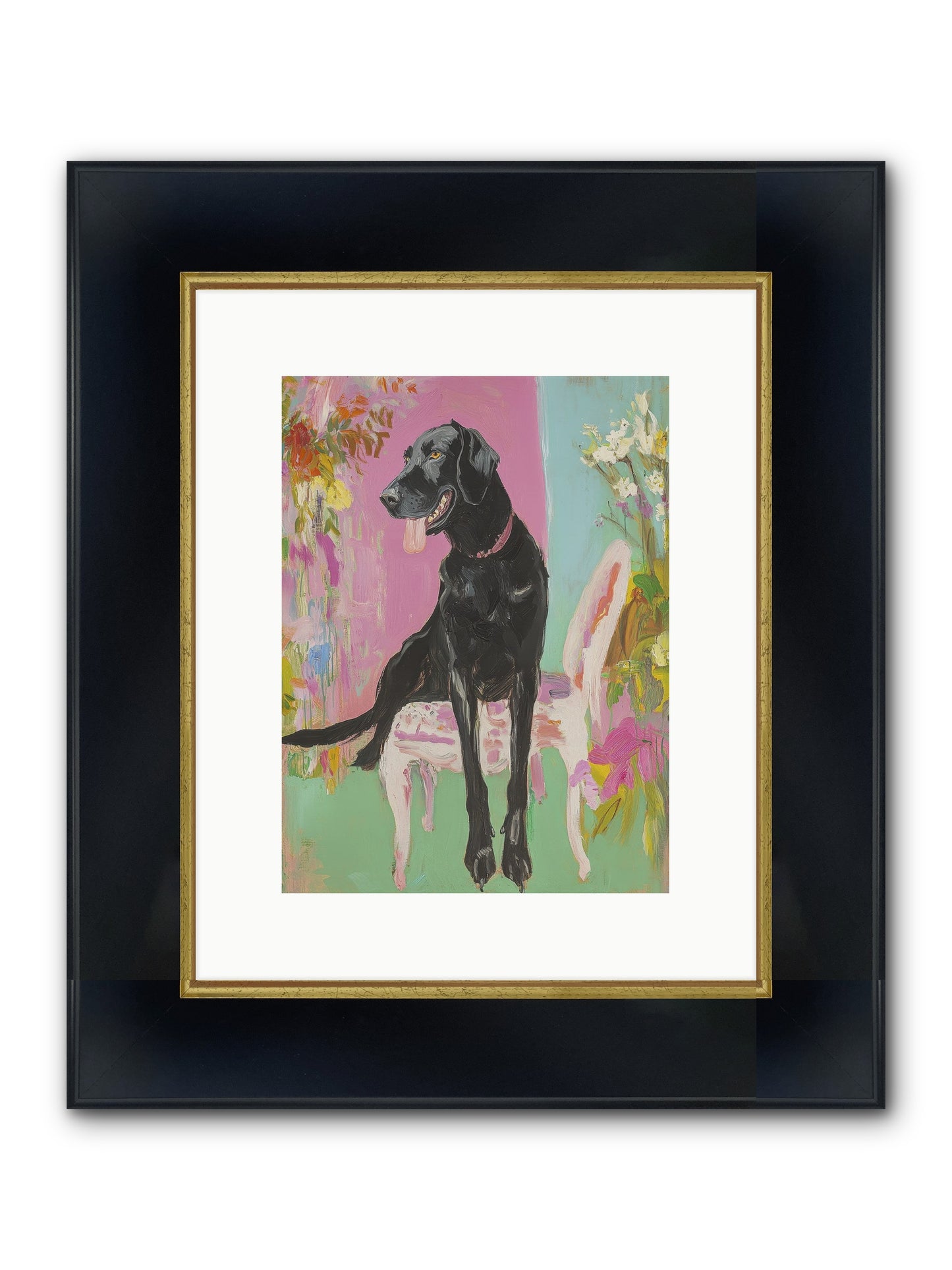 Penny Whistle Framed Print - Wide Black w/Gold 9x12