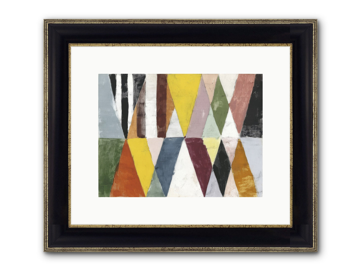 Pepper Grass Framed Print - Black & Gold 12x9