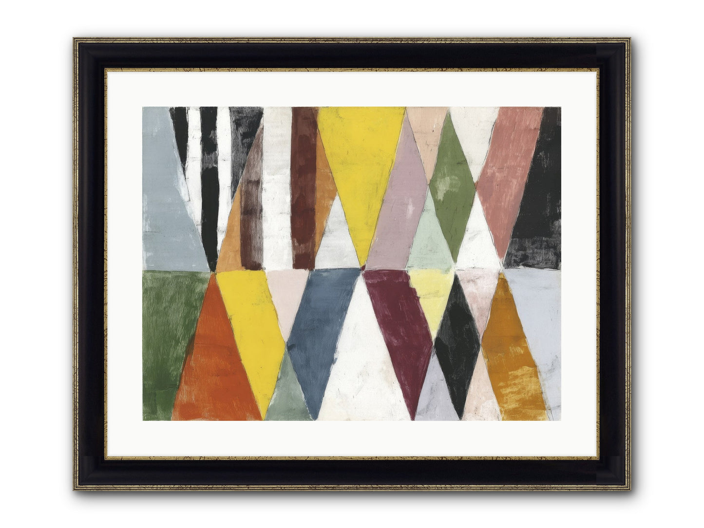 Pepper Grass Framed Print - Black & Gold 24x18