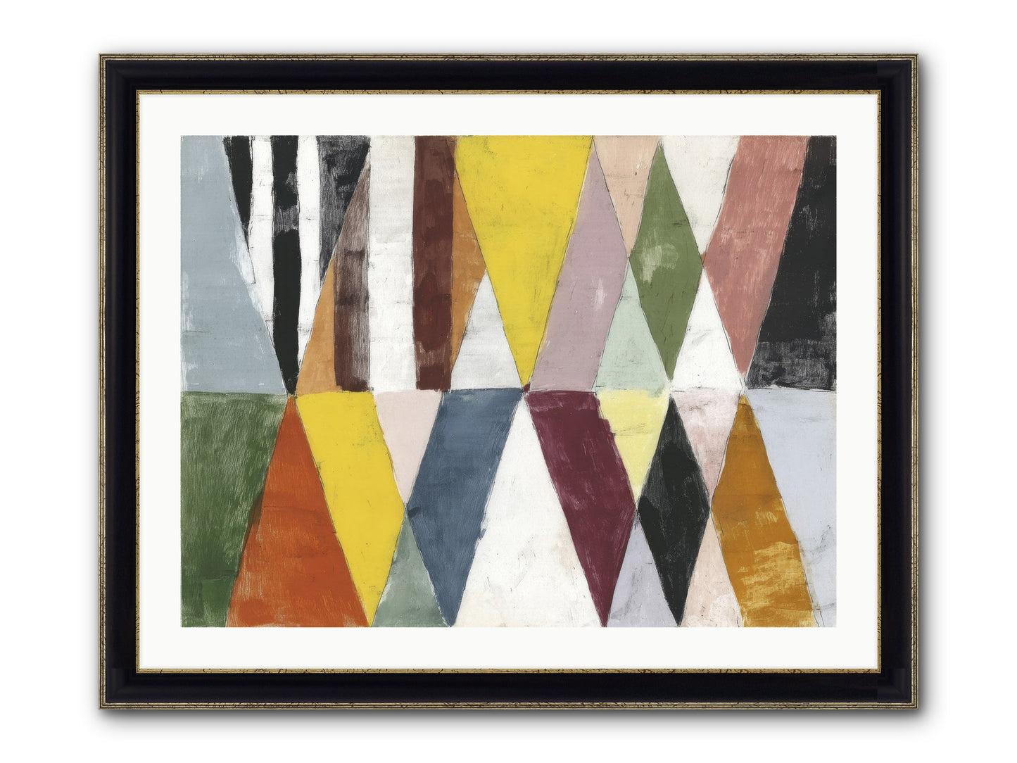 Pepper Grass Framed Print - Black & Gold 32x24